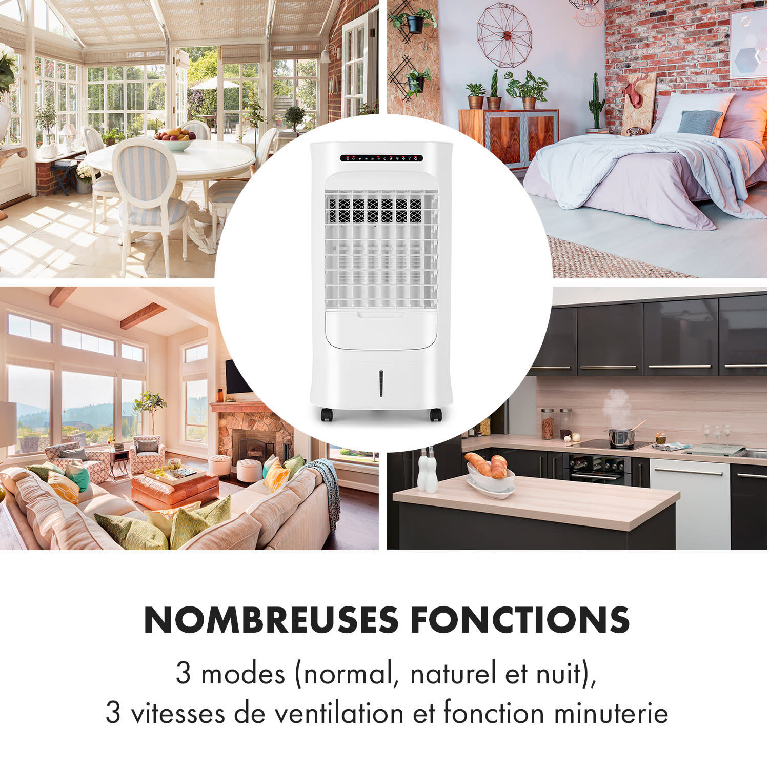 Iceberg Breeze 2-in-1 luchtkoeler 65 watt 283 m3/h 10 L tank 2 koelelementen 