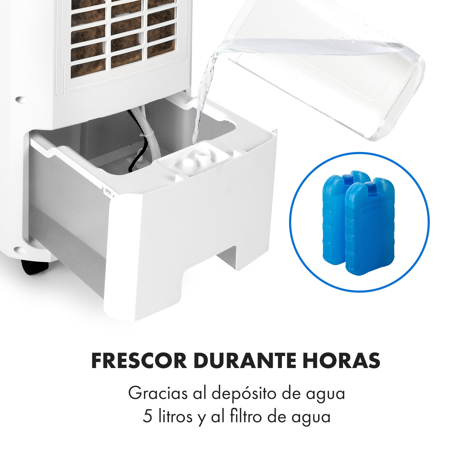 Refrigerador de aire Iceberg Pure, caudal de aire: 283 m³/h, 65 vatios, tanque: 5 litros Pure | Blanco