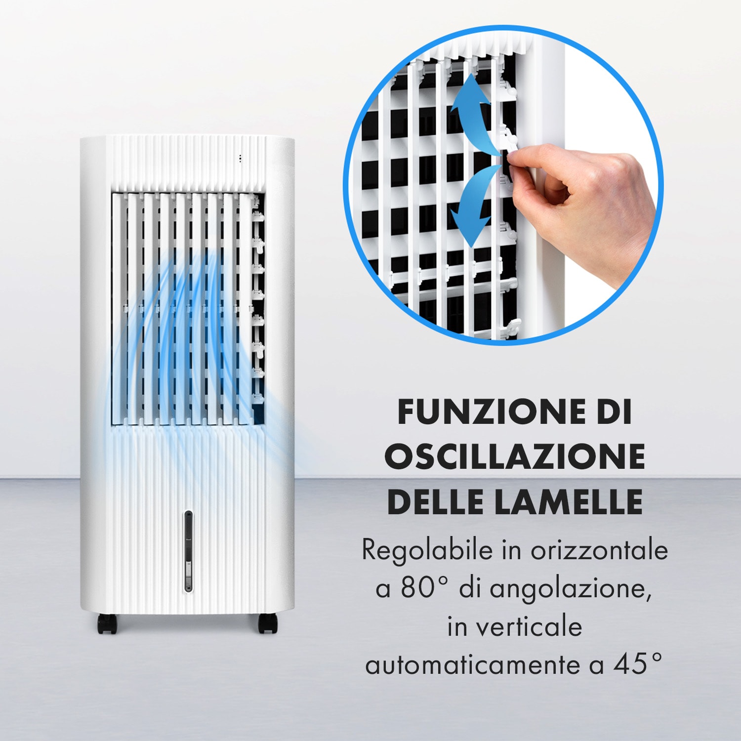 Iceberg Pure, Raffrescatore evaporativo, serbatoio: 5 L, flusso: 283 m³/h, 65 W Pure | Bianco