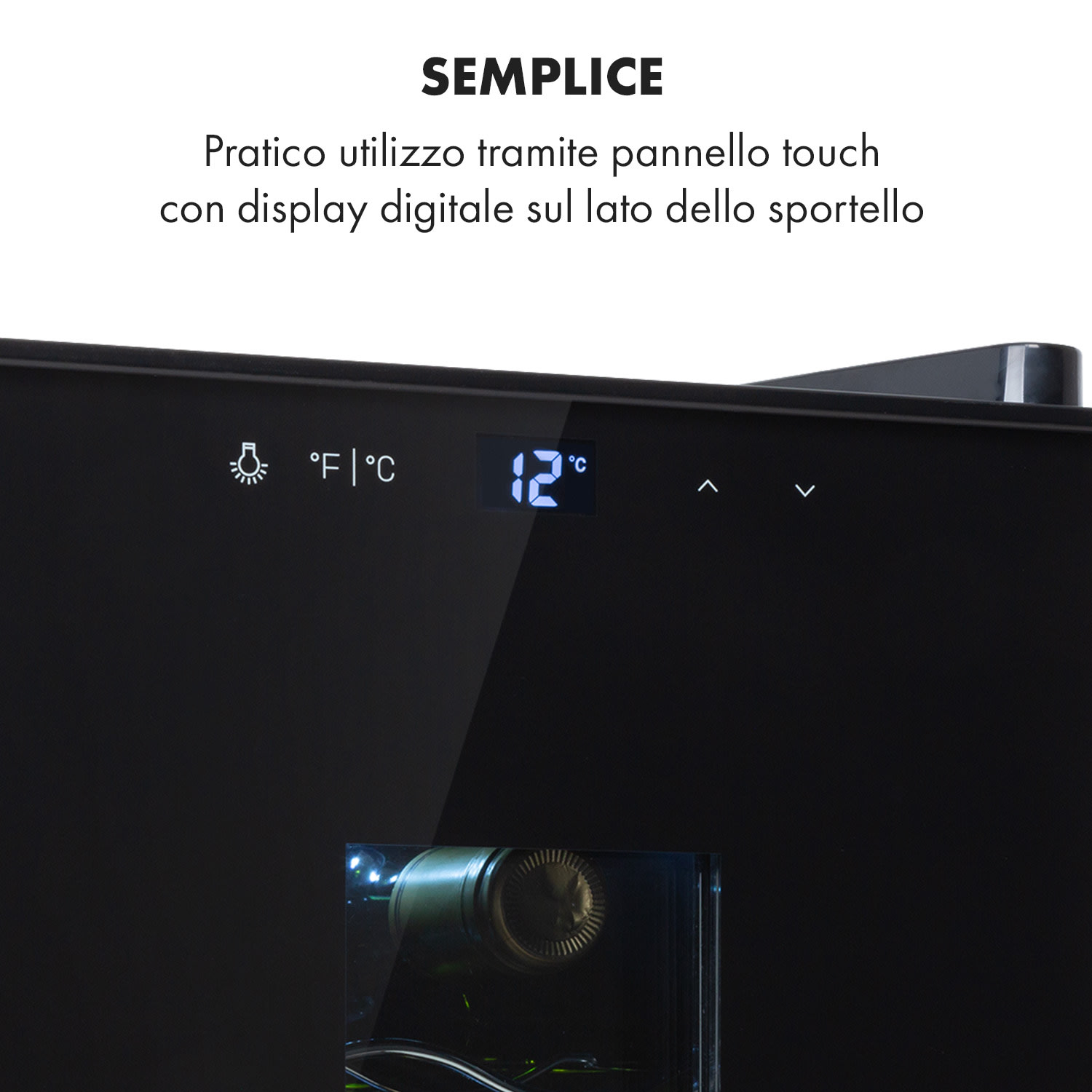 Bellevin 6 Uno - Frigorifero per vini, 17 litri, 11-18 °C, SingleZone, LED 