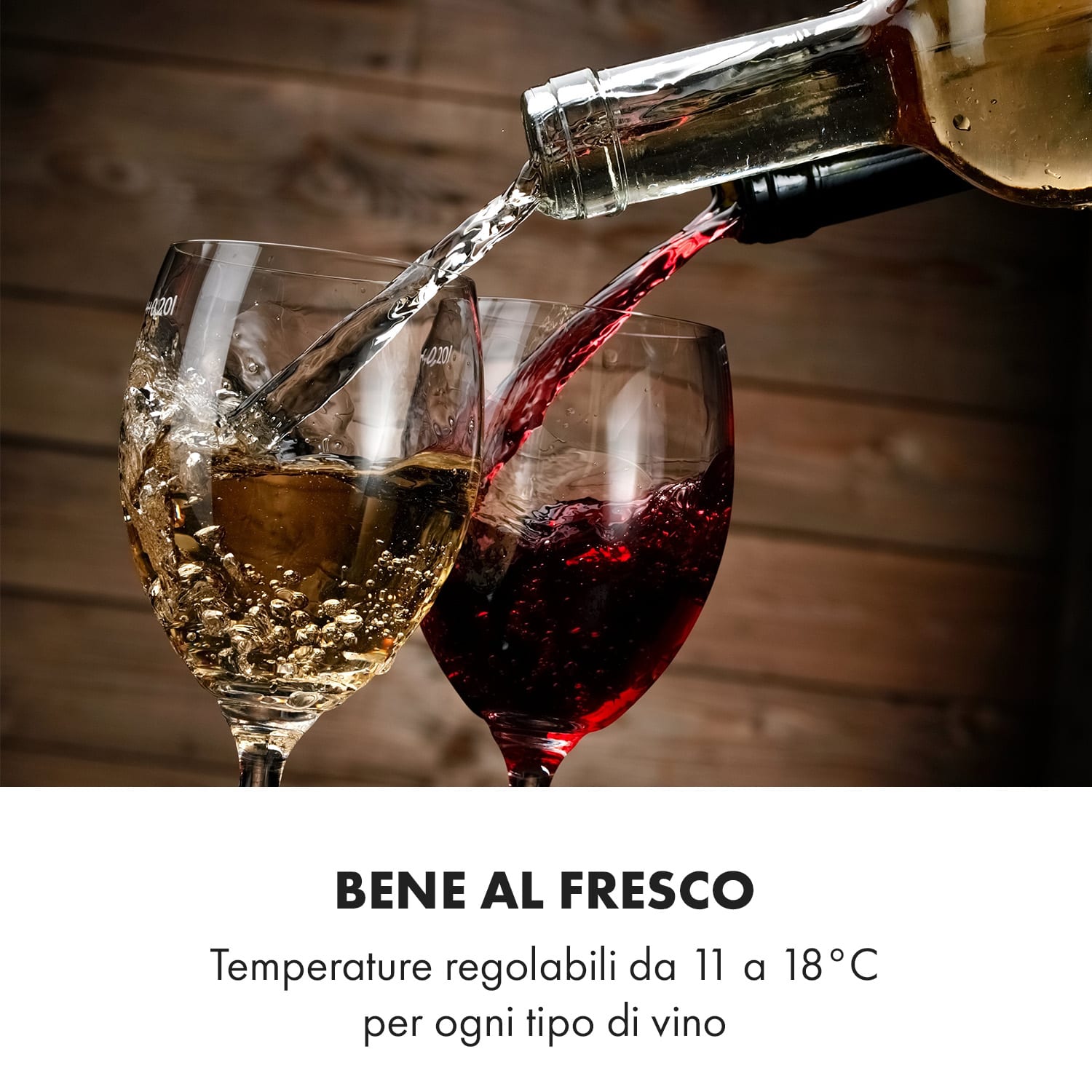Bellevin 6 Uno - Frigorifero per vini, 17 litri, 11-18 °C, SingleZone, LED 