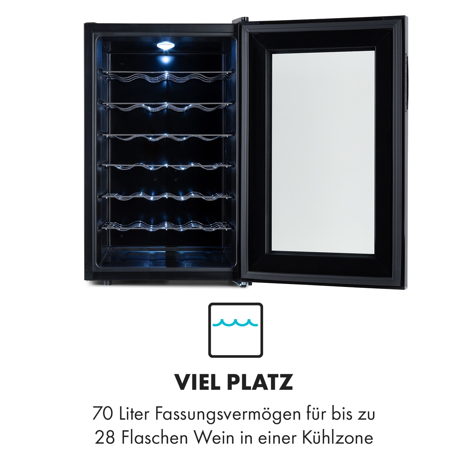 Barolo 28 Uno Weinkühlschrank 70 Liter 11-18°C SingleZone 