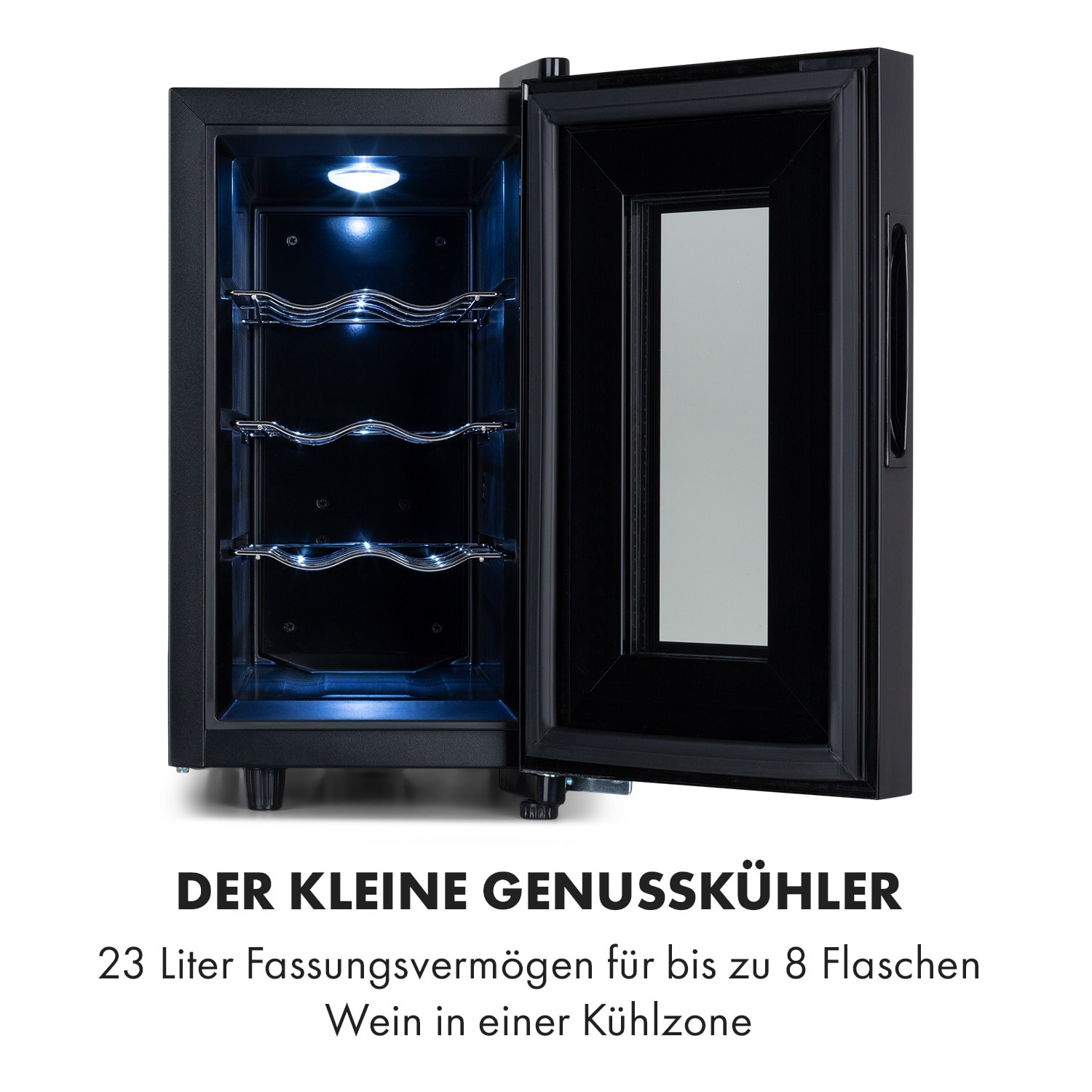 Bellevin 8 Uno Weinkühlschrank 23 Liter 11-18 °C LED Touch SingleZone 1 Kühlzone | 8 Flaschen