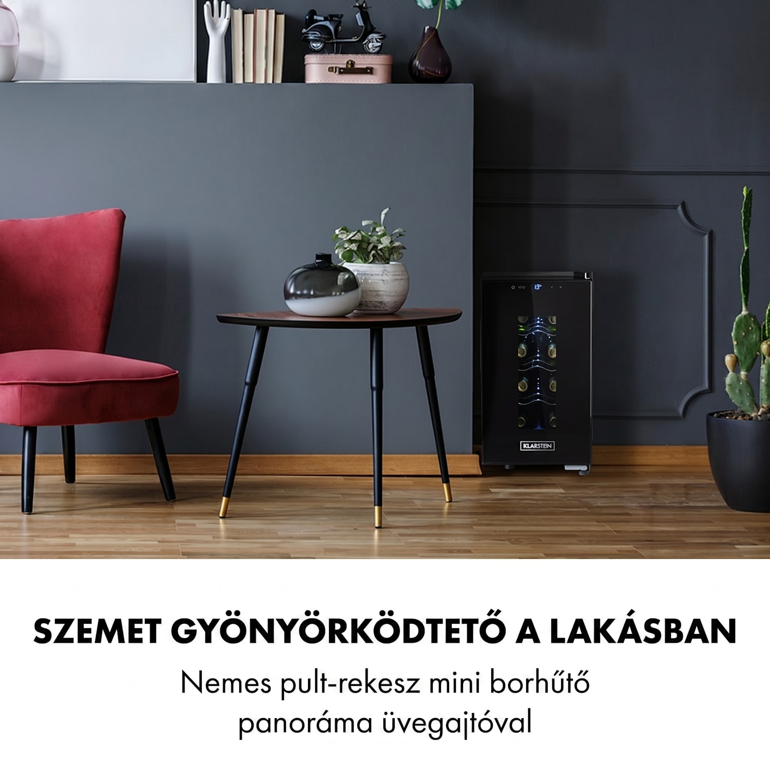 Bellevin 8 Uno, borhűtő, 23 liter, 11 - 18 °C, 1 zóna 1 hűtőzóna | 8 palack