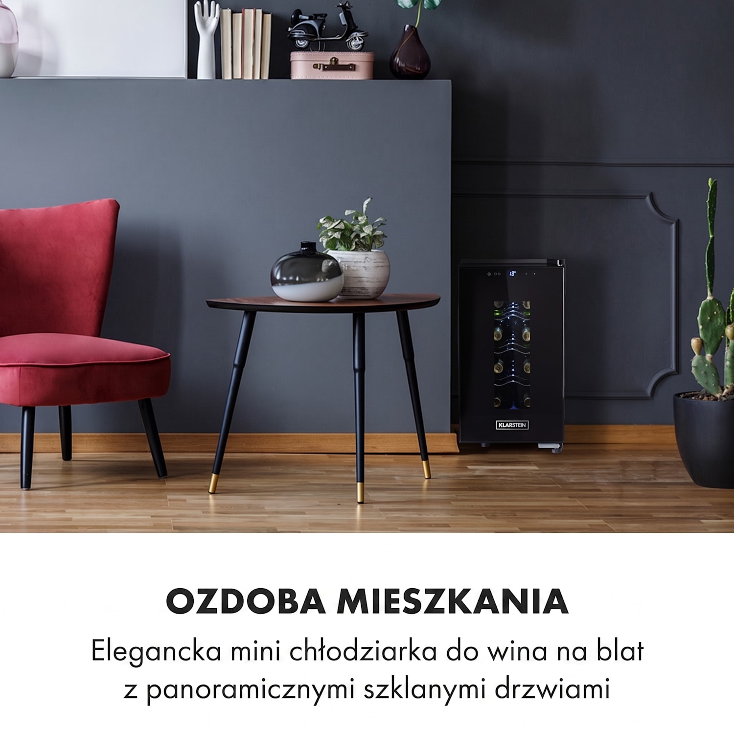 Bellevin 8 Uno, chłodziarka do wina, 23 l, 11-18°C, jedna strefa 1 strefa chłodzenia | 8 butelek