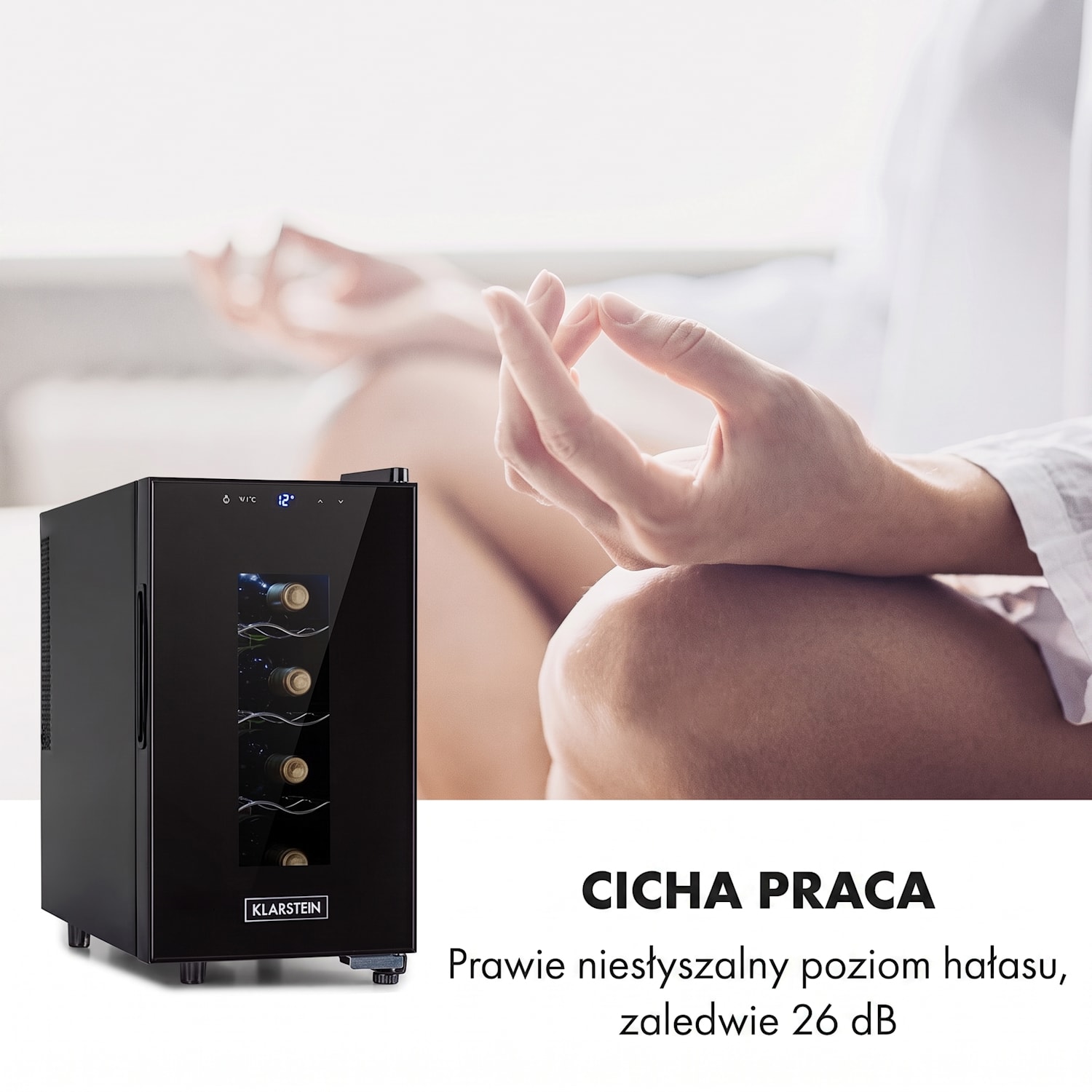 Bellevin 8 Uno, chłodziarka do wina, 23 l, 11-18°C, jedna strefa 1 strefa chłodzenia | 8 butelek