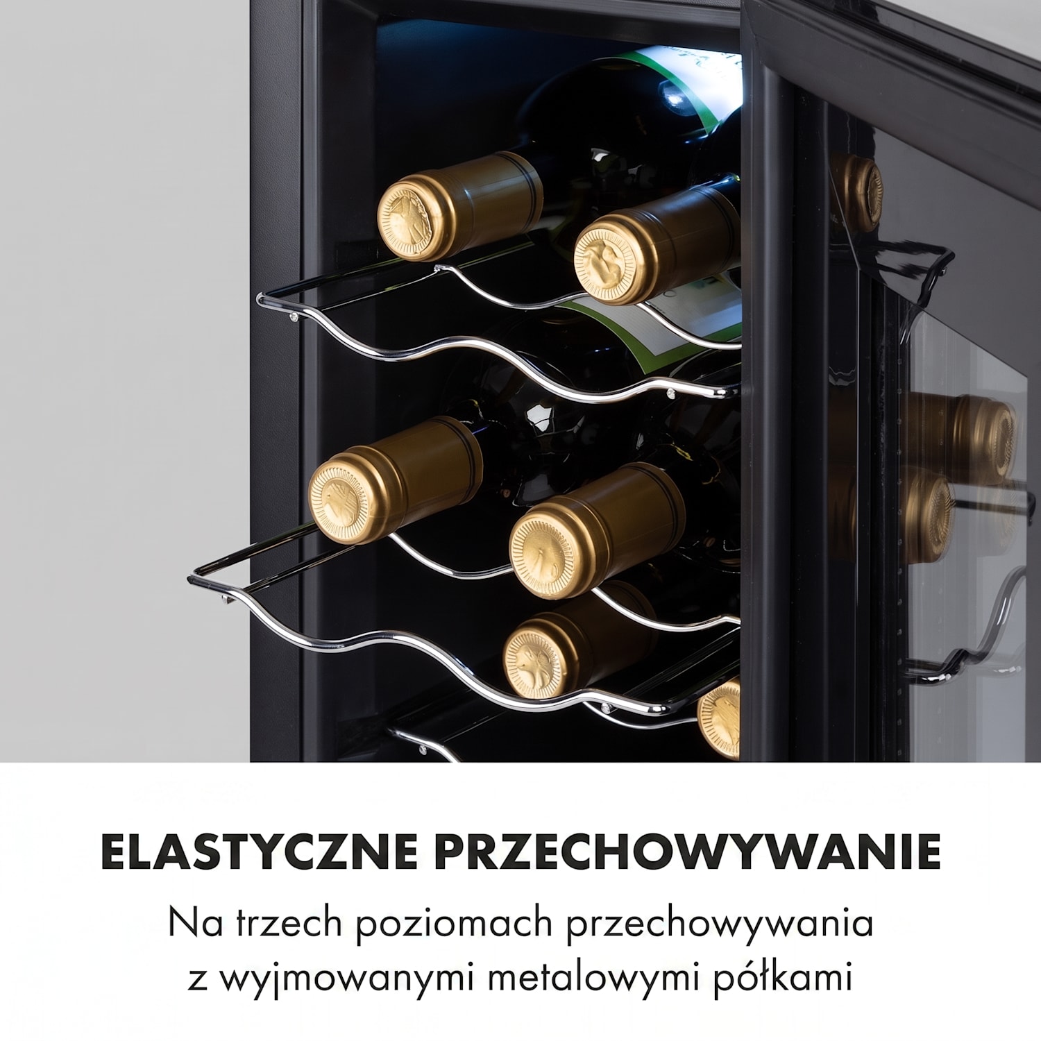 Bellevin 8 Uno, chłodziarka do wina, 23 l, 11-18°C, jedna strefa 1 strefa chłodzenia | 8 butelek