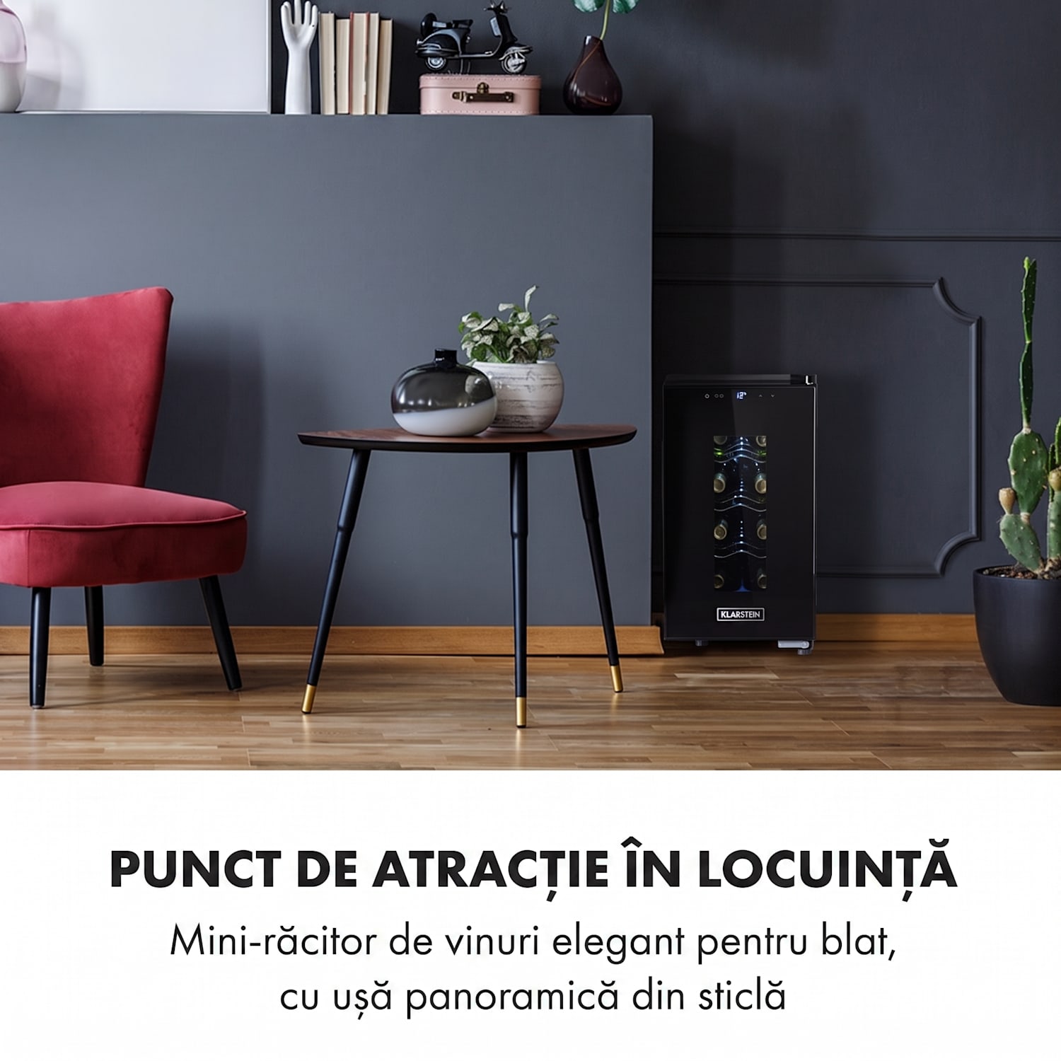 Bellevin 8 Uno, răcitor de vinuri, 23 de litri, 11 - 18 ° C, o zonă 1 | 8 sticle