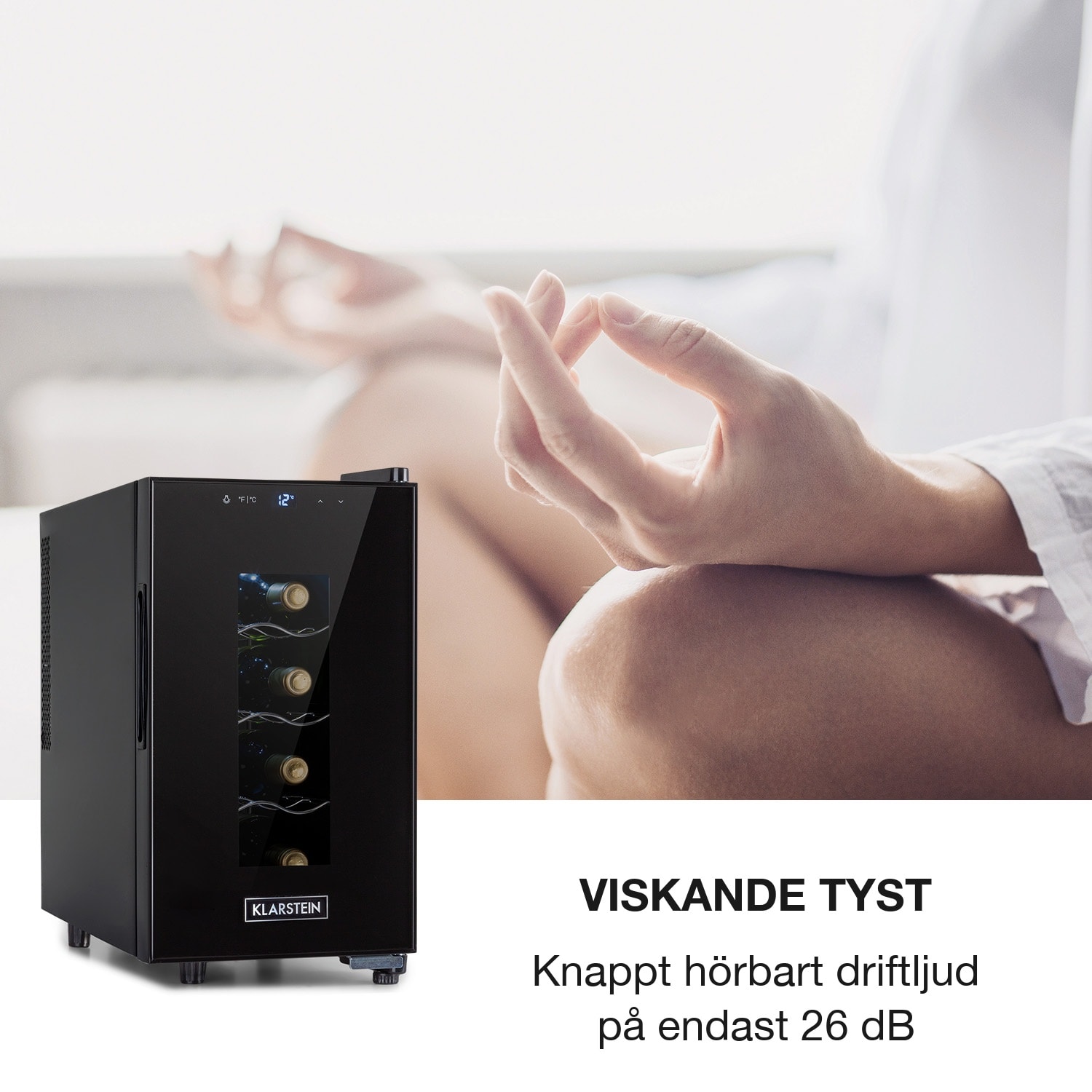 Bellevin 8 Uno vinkylskåp 23 liter 11-18 °C LED-touchkontroll SingleZone 1 kylzon | 8 flaskor