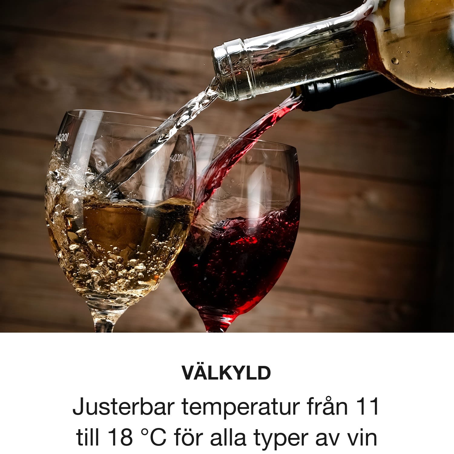 Bellevin 8 Uno vinkylskåp 23 liter 11-18 °C LED-touchkontroll SingleZone 1 kylzon | 8 flaskor