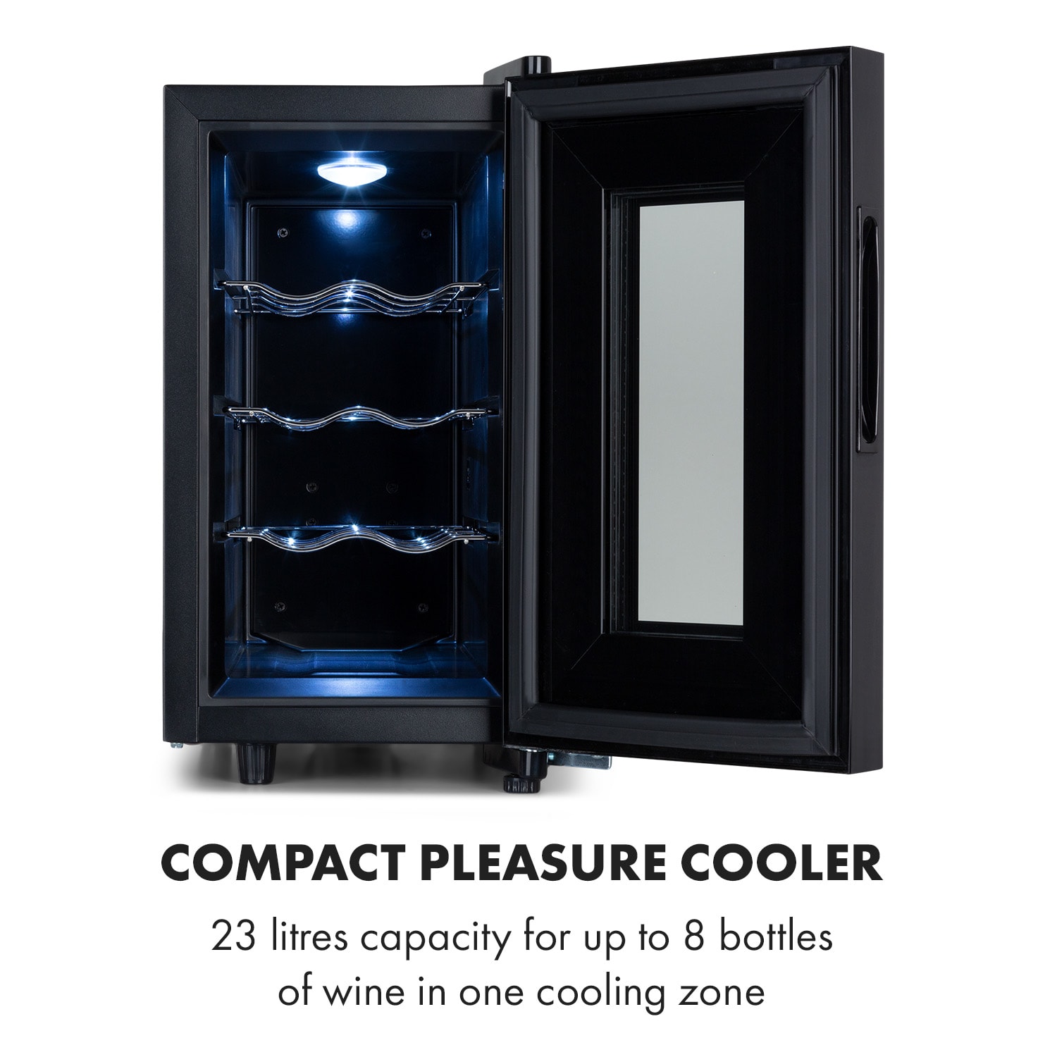 Bellevin 8 Uno wijnkoelkast 23 liter 11-18 °C led Touch SingleZone 1 koelzone | 8 flessen