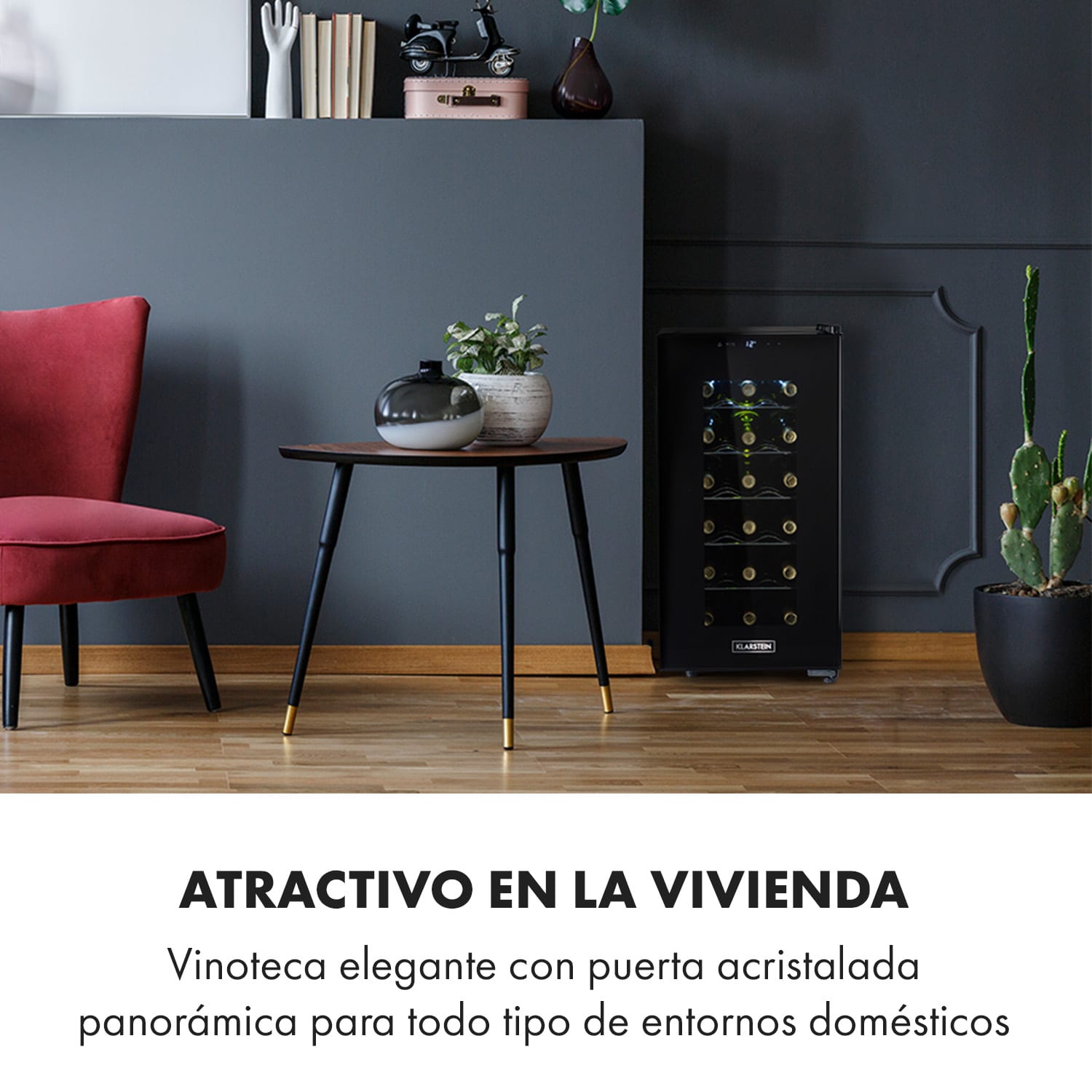 Bellevin 18 Uno nevera para vinos 50 litros 11-18 °C LED Touch SingleZone 1 zona de refrigeración | 18 botellas