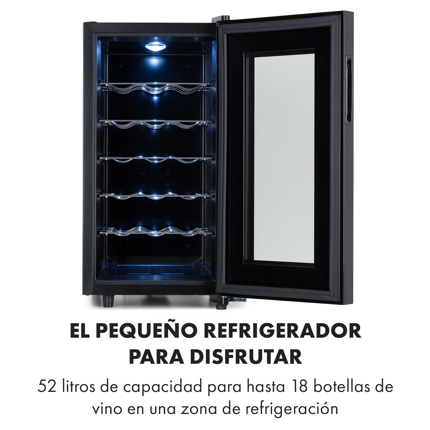 Bellevin 18 Uno nevera para vinos 50 litros 11-18 °C LED Touch SingleZone 1 zona de refrigeración | 18 botellas