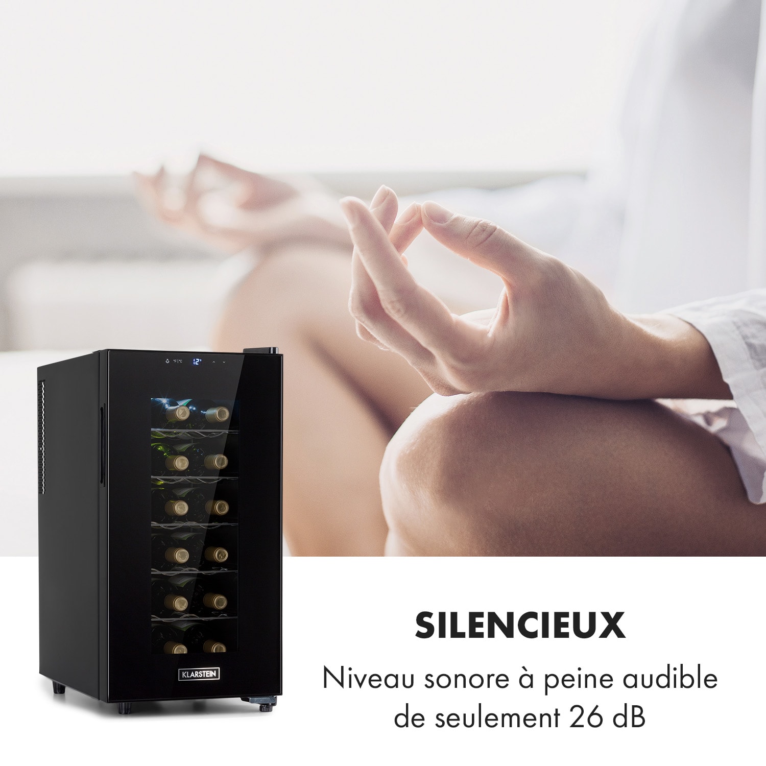 Bellevin 18 Uno wijnkoelkast 50 liter 11-18 °C led Touch SingleZone 1 koelzone | 18 flessen