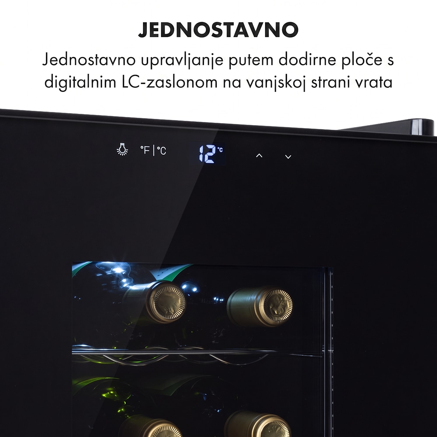 Bellevin 18 Uno, vinoteka, 52 litre, 11 - 18 ° C, jedna zona 1 | 18 fliaš