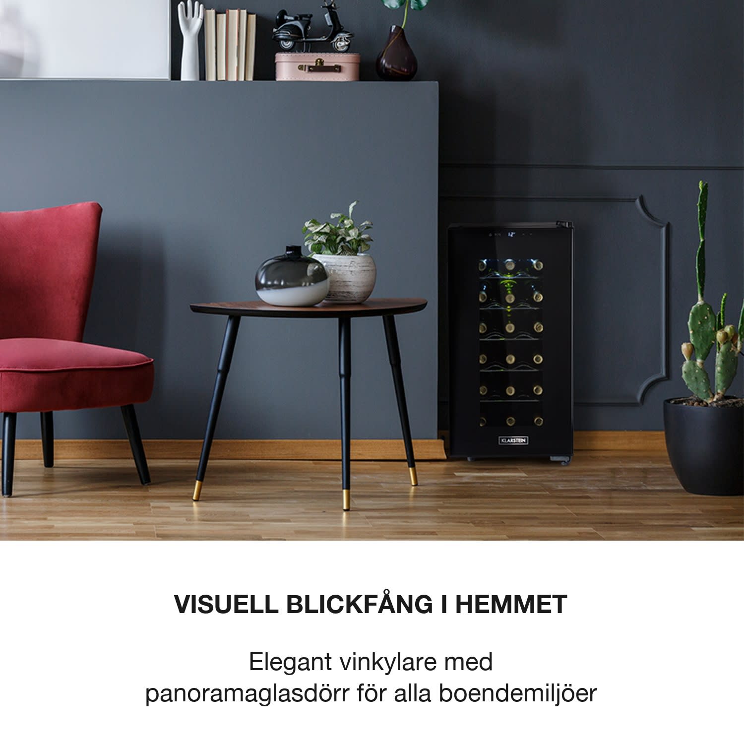 Bellevin 18 Uno vinkylskåp 50 liter 11-18 °C LED-touchkontroll SingleZone 1 kylzon | 18 flaskor