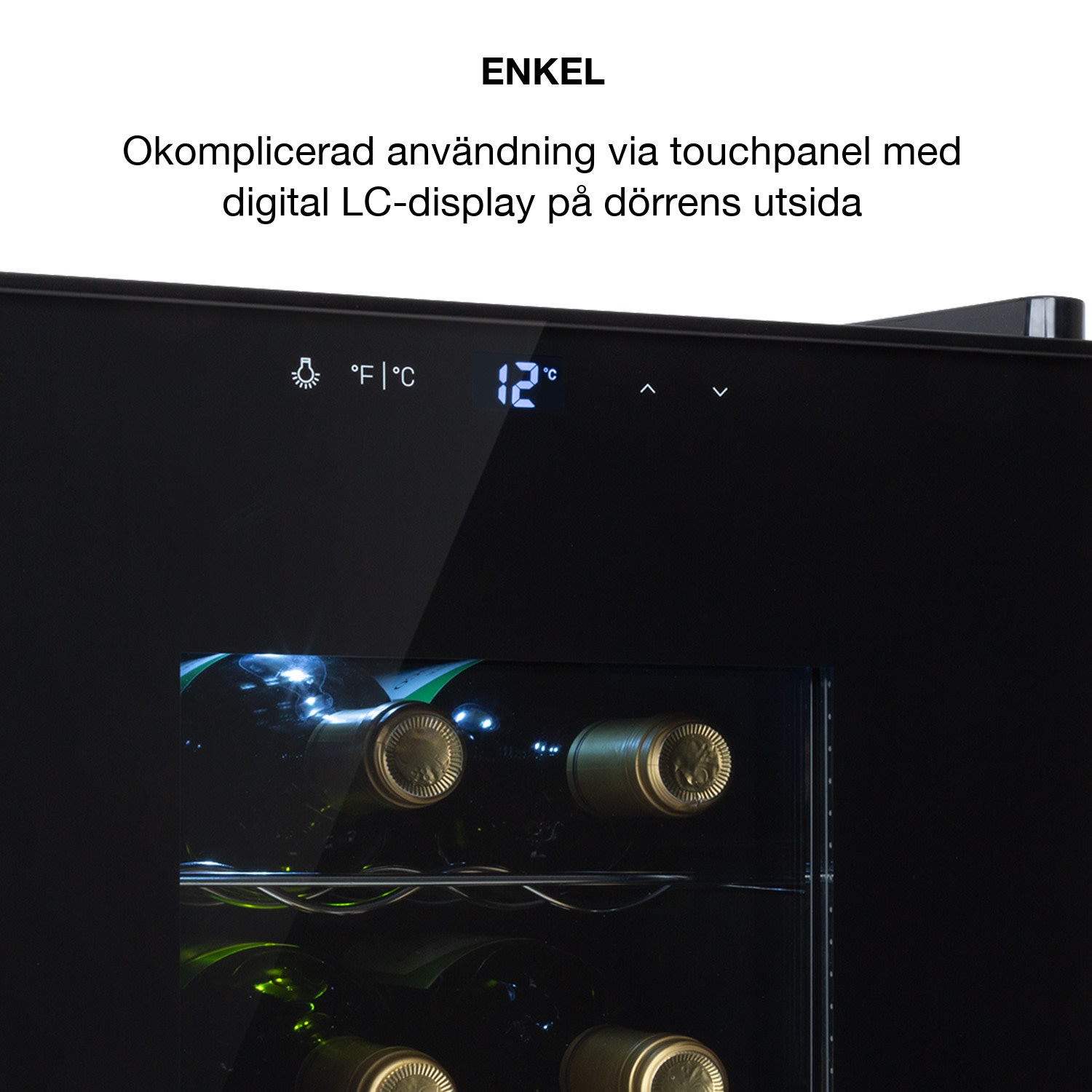 Bellevin 18 Uno vinkylskåp 50 liter 11-18 °C LED-touchkontroll SingleZone 1 kylzon | 18 flaskor