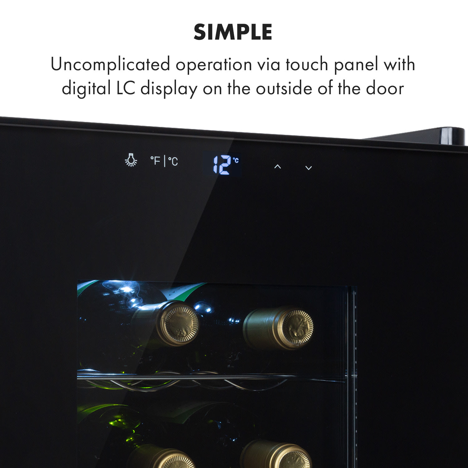 Bellevin 18 Uno Frigorífico de vinhos 50 litros 11-18 °C LED Touch SingleZone 1 compartimento de refrigeração | 18 garrafas
