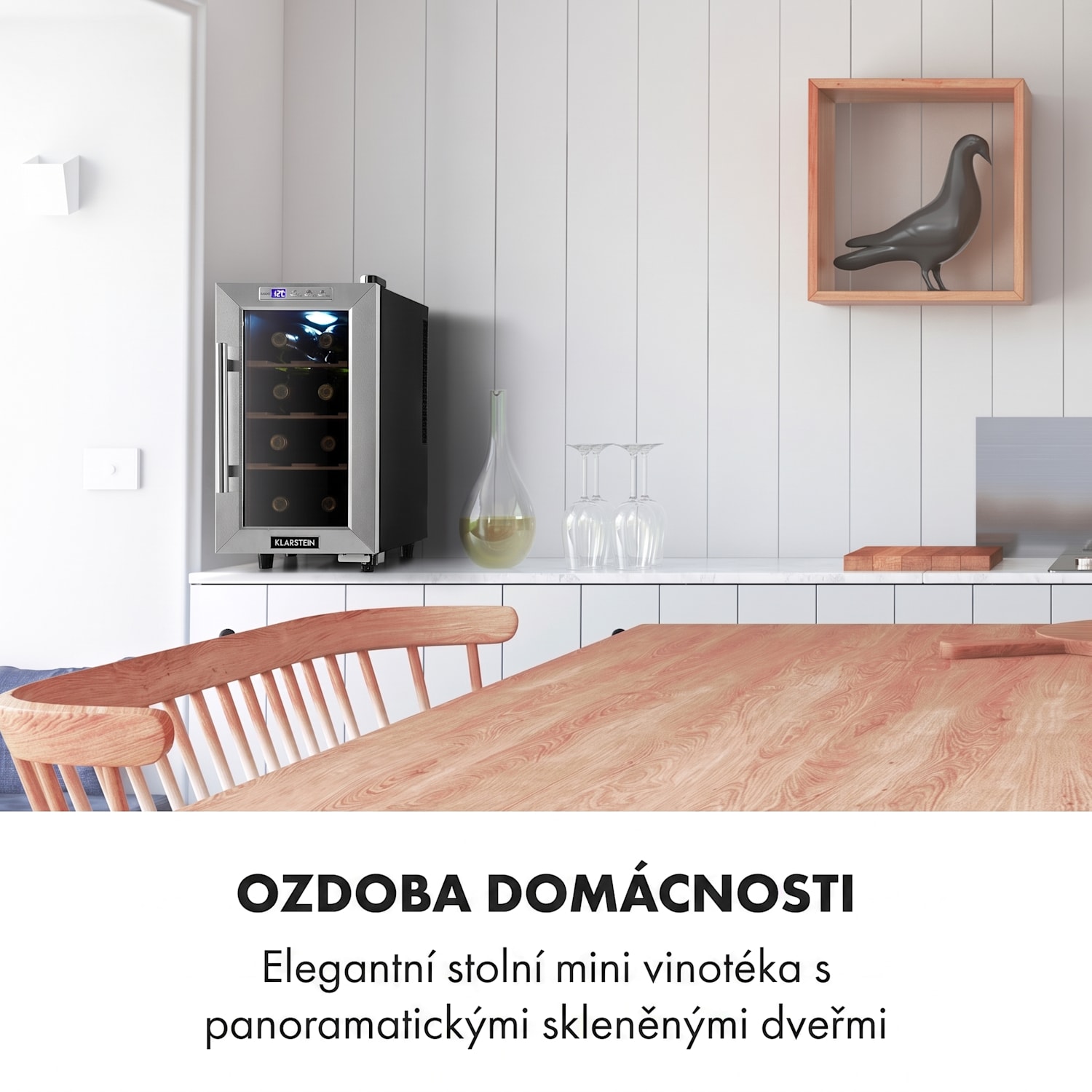 Reserva 8 Uno, vinotéka, 23 l/8 lahví, 11-18 °C, 26 dB, nerezová ocel 1 chladící zóna | 8 lahví