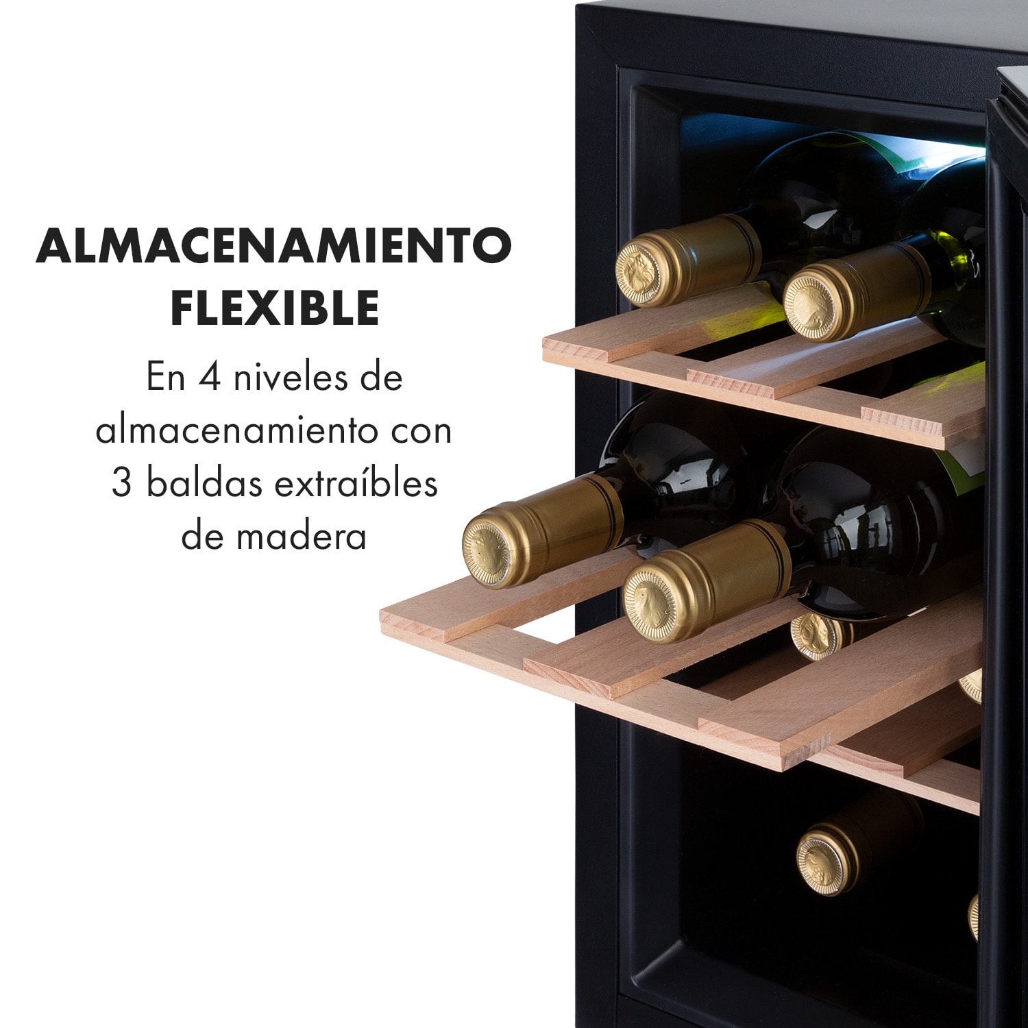 Nevera para vinos Reserva 8 Uno 23 litros 8 botellas 11-18 °C 26 dB acero inoxidable 1 zona de refrigeración | 8 botellas