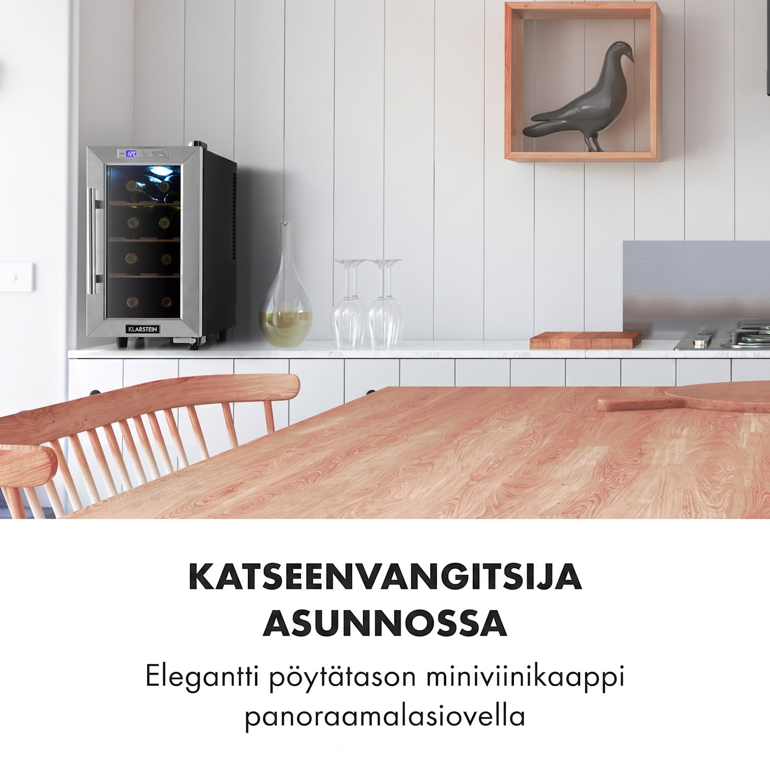 Reserva 8 Uno viinijääkaappi 23 litraa 8 pullolle 11-18 °C 26 dB teräs 1 jäähdytysalue | 8 pulloa