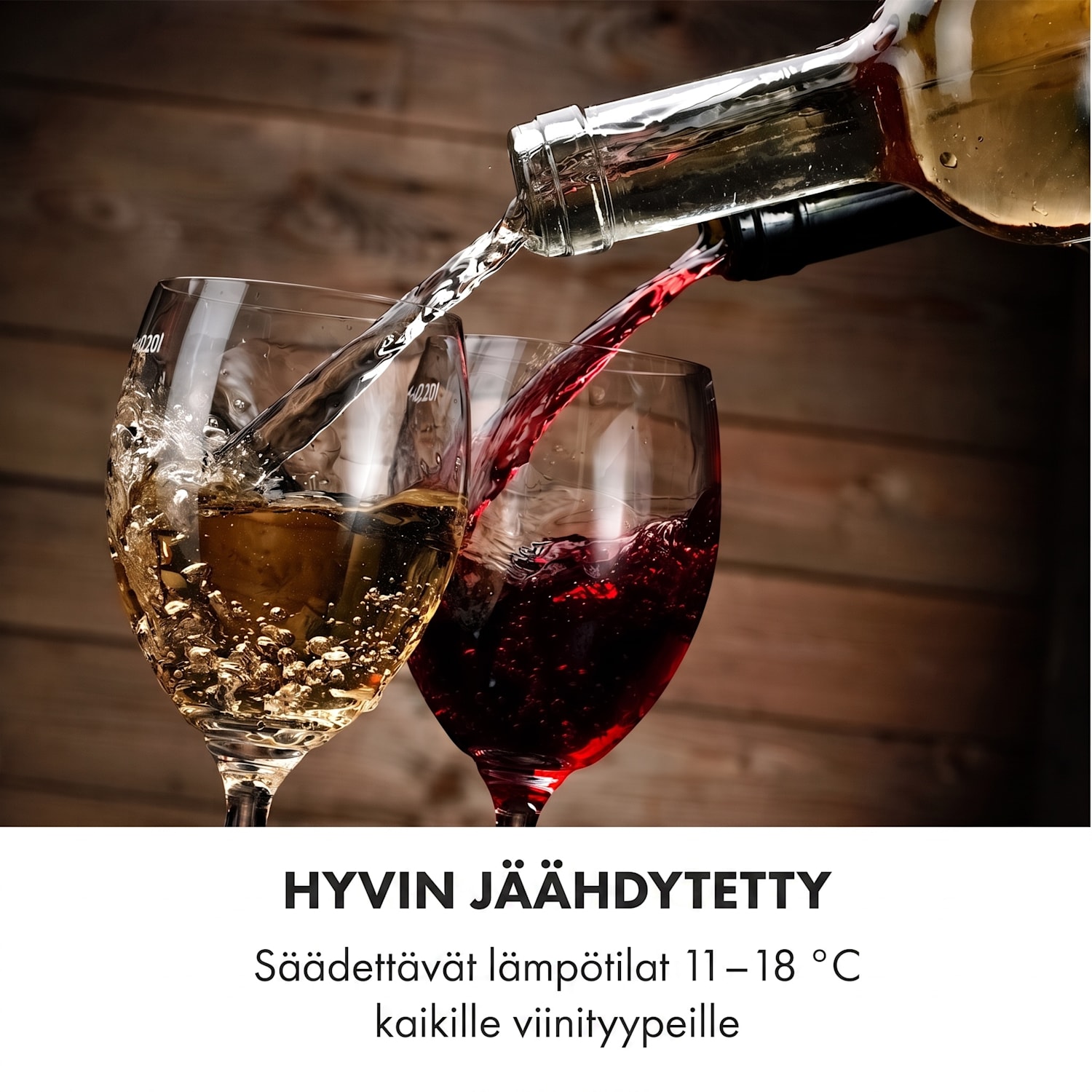 Reserva 8 Uno viinijääkaappi 23 litraa 8 pullolle 11-18 °C 26 dB teräs 1 jäähdytysalue | 8 pulloa