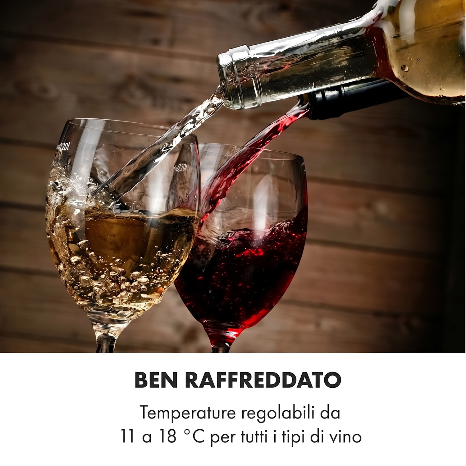 Reserva 8 Uno, cantinetta vino, 23 litri, 8 bottiglie, 11-18 °C, 26 dB, acciaio inox 1 zona di raffreddamento | 8 bottiglie