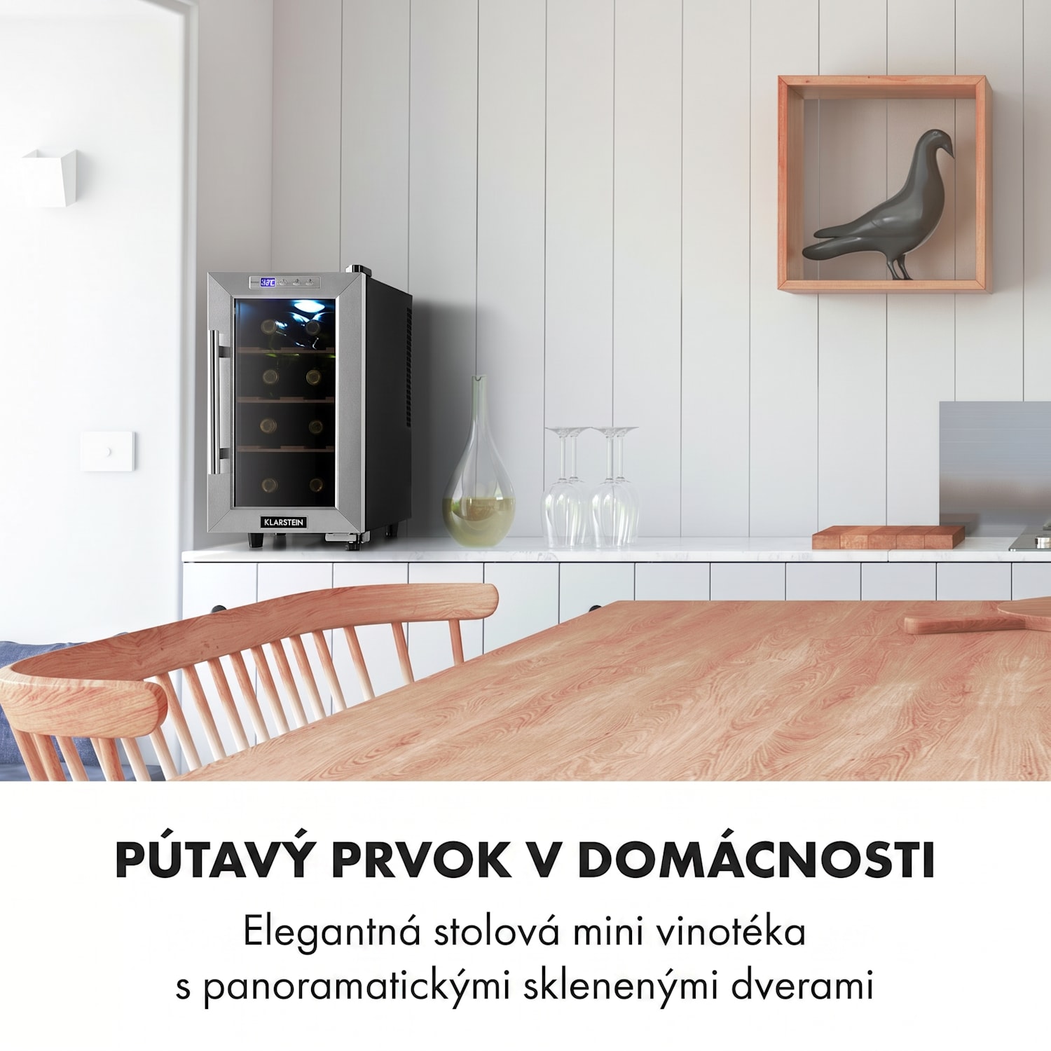 Reserva 8 Uno, vinotéka, 23 l, 8 fliaš, 11–18°C, 26 dB, nehrdzavejúca oceľ 1 chladiaca zóna | 8 fliaš