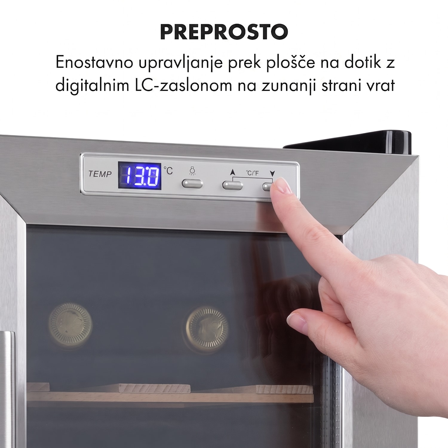 Reserva 8 Uno, vinoteka, 23 litrov, 8 steklenic, 11 - 18 °C, 26 dB, nerjaveče jeklo 1 | 8 steklenic