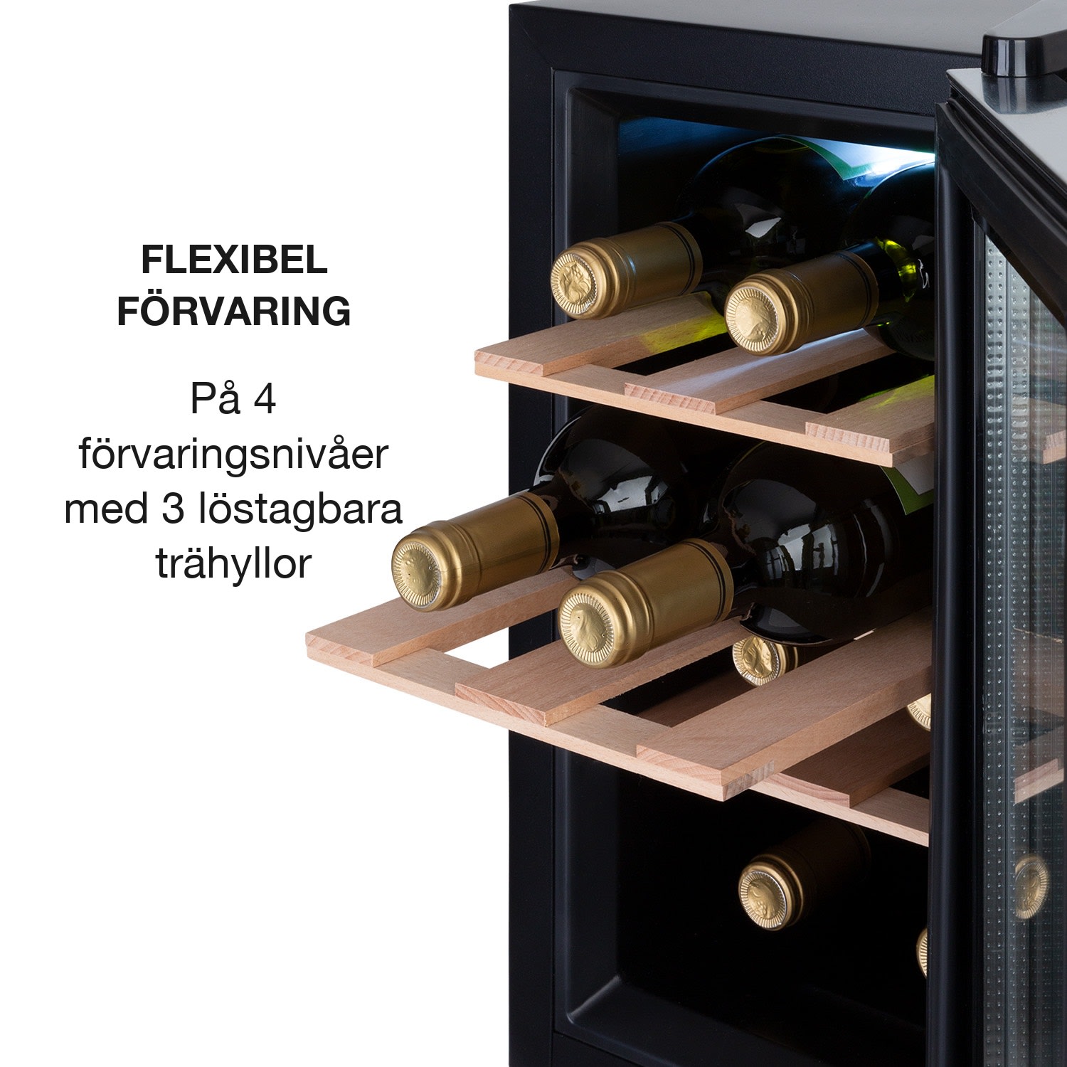 Reserva 8 Uno Vinkylskåp 23 liter 8 flaskor 11-18 °C 26 dB ädelstål 1 kylzon | 8 flaskor