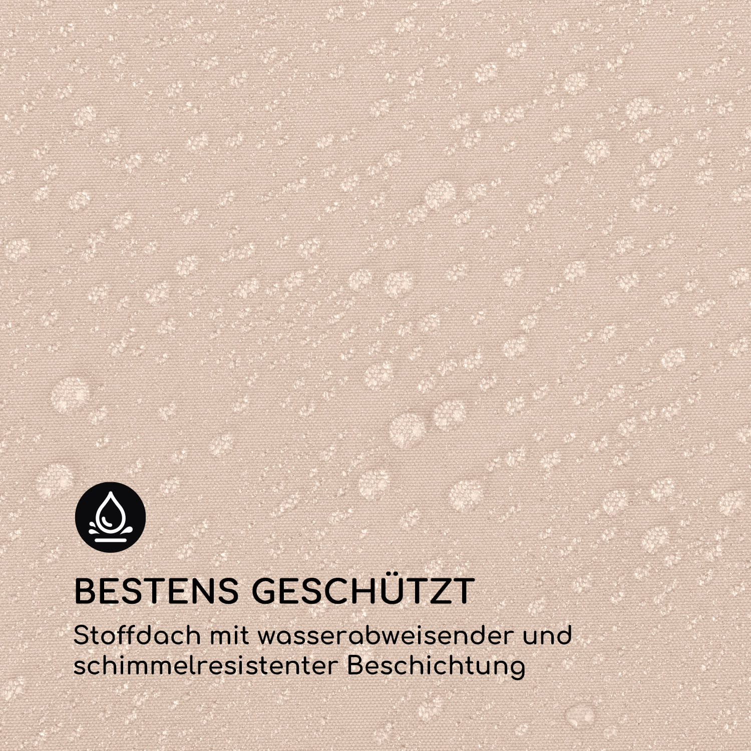 Grandezza Cortina Gartenpavillon 3x3m 4 Seitenteile 3 x 3 m | Helles Taupe