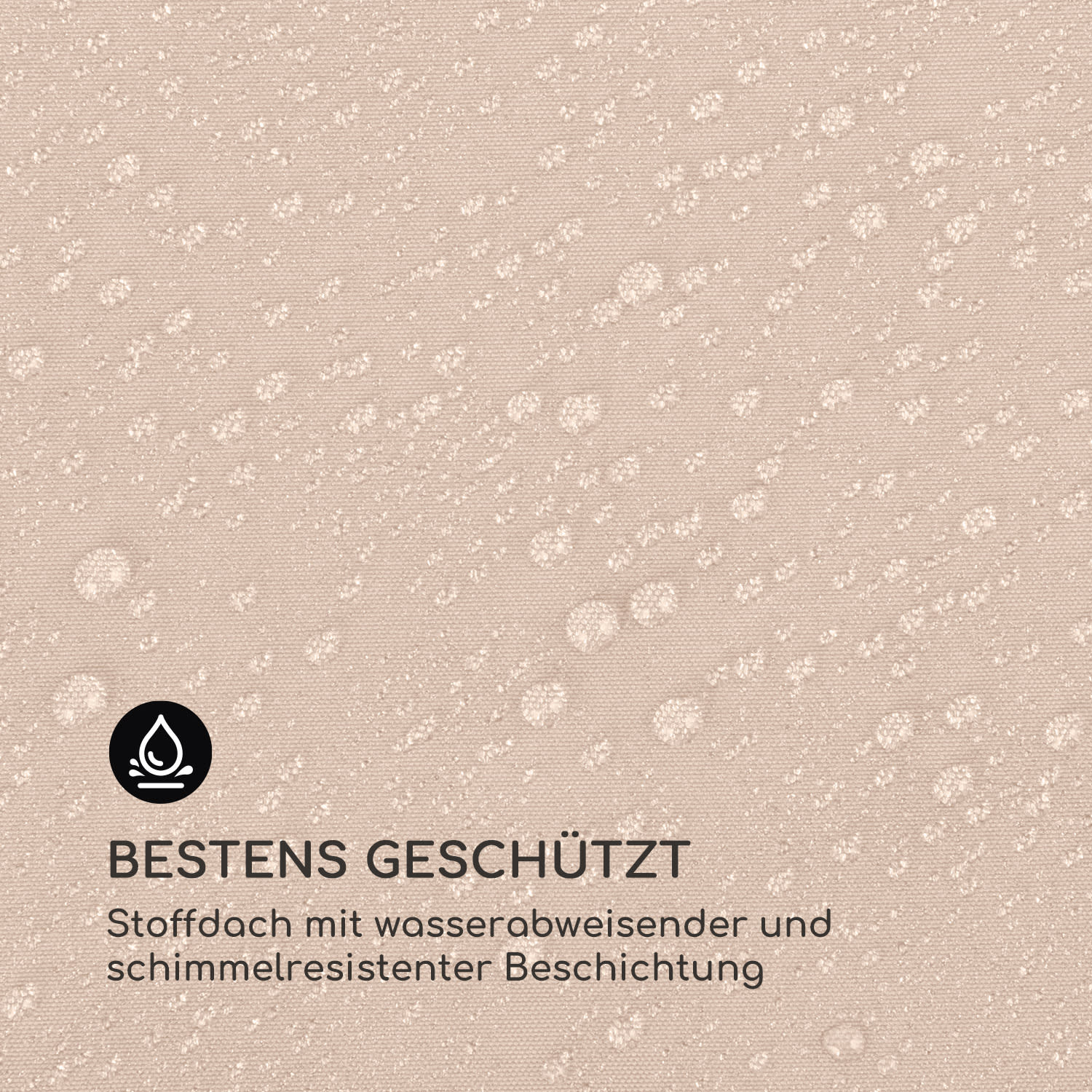 Grandezza Cortina Gartenpavillon 3x6m 4 Seitenteile 3 x 6 m | Helles Taupe