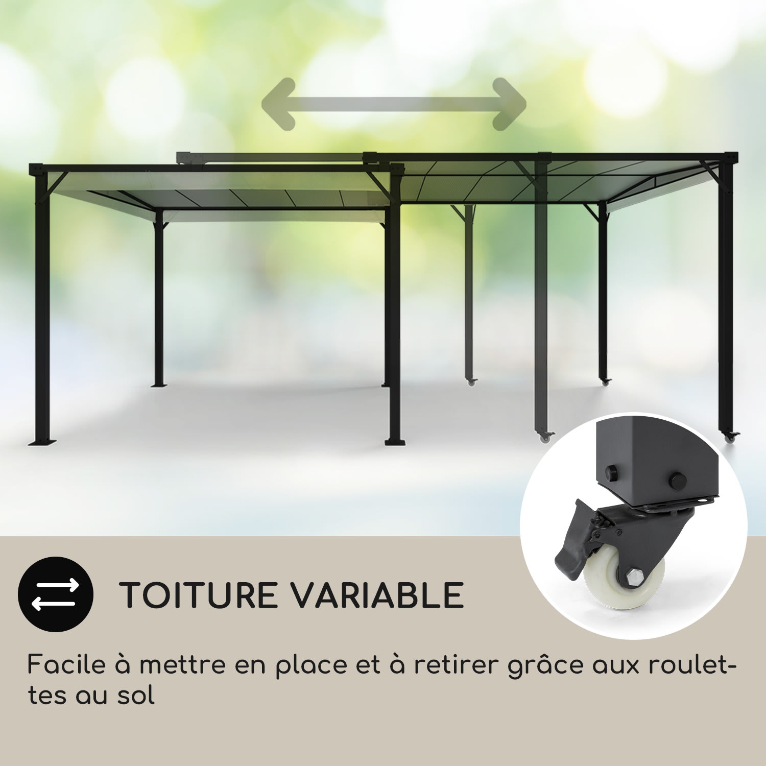 Pantheon Solid Sky Expand paviljoen zijwanden 3x3-5,6 m aluminium met zijwanden | Duifgrijs