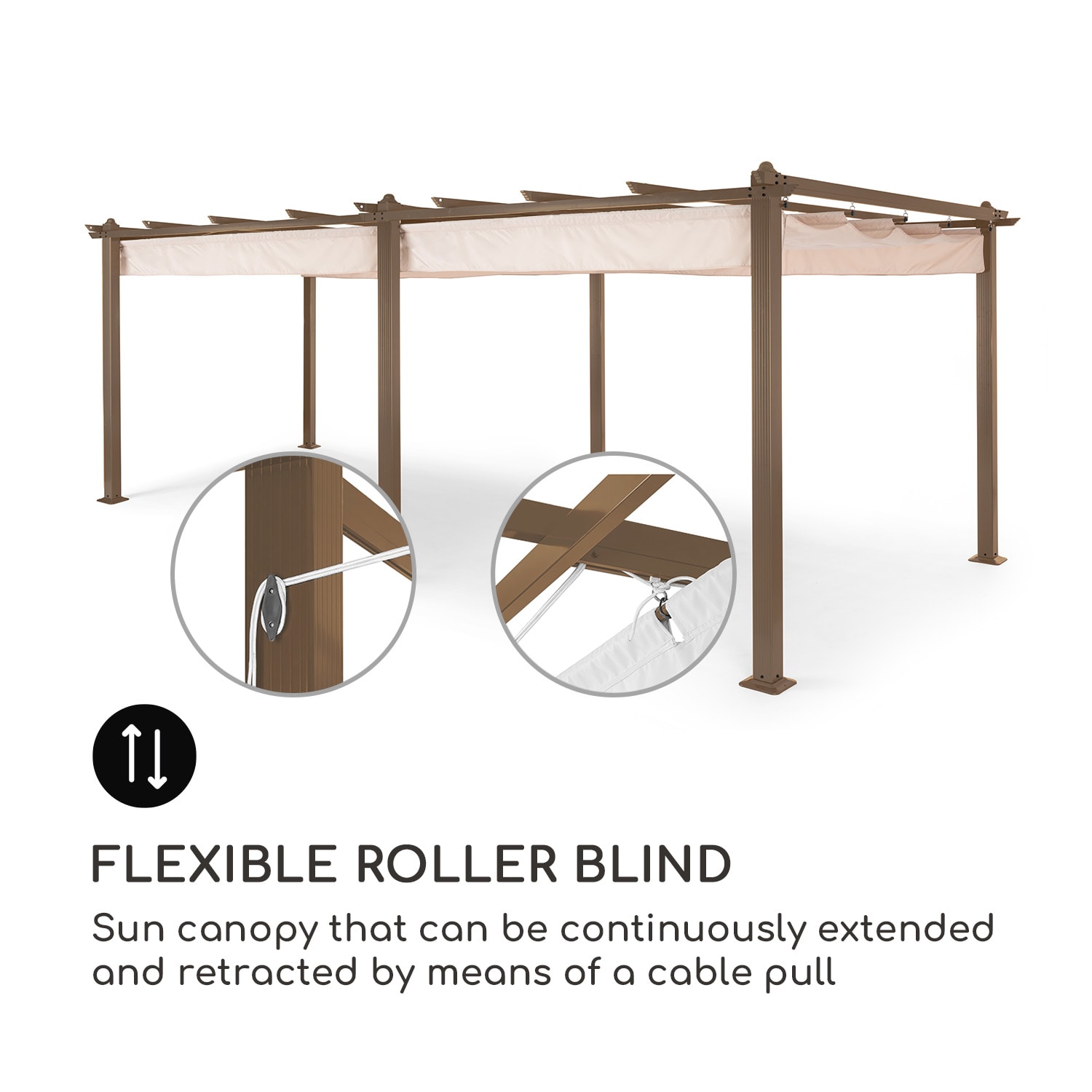 Pantheon Rust, altana ogrodowa, pawilon, 3 x 6 m, aluminium, rury czterokątne, wodoszczelny dach 