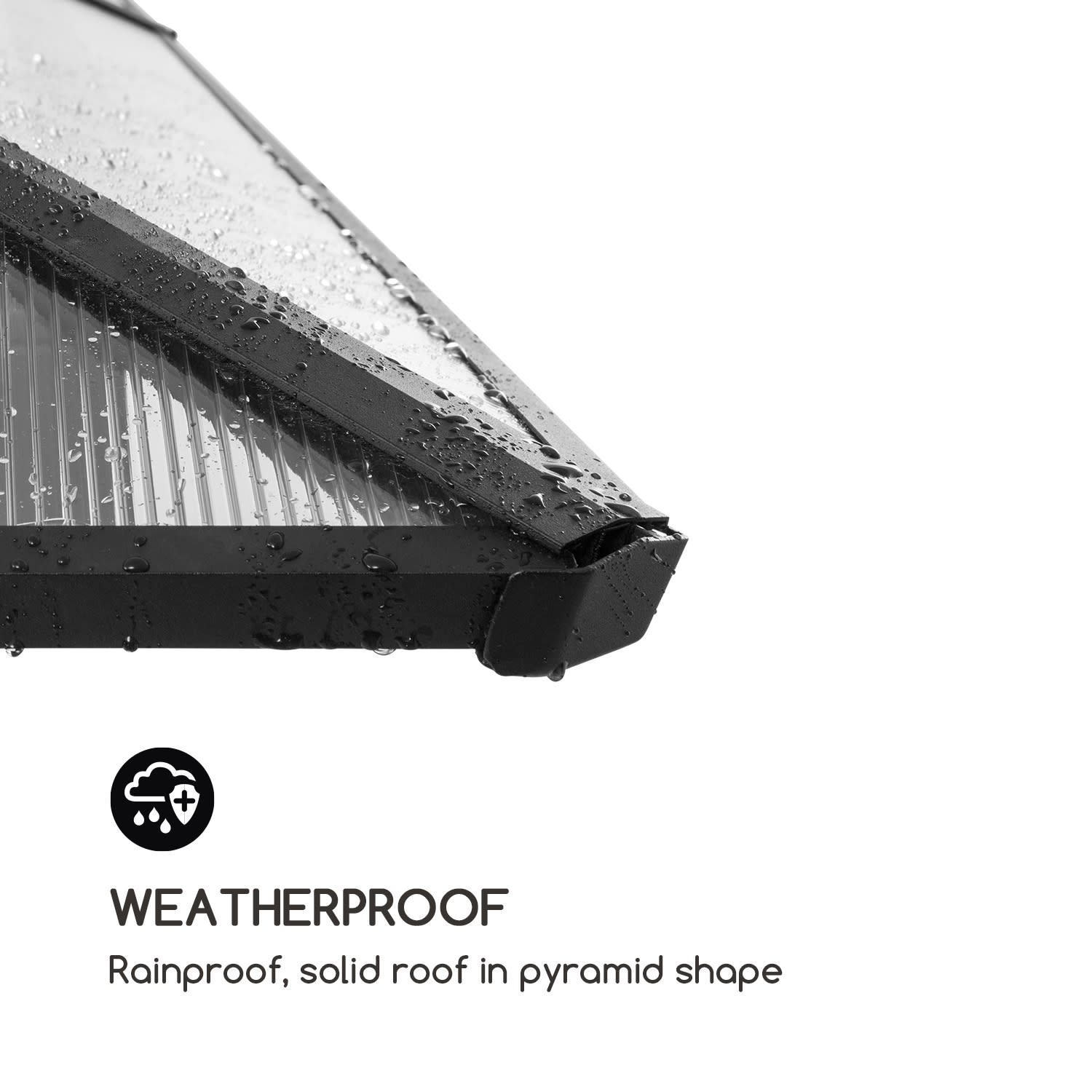 Pantheon, Solid Sky Ambient Solar Pavilion, with roof, 3x4m, polycarbonate aluminium, illuminated 3 x 4 m | Transparent