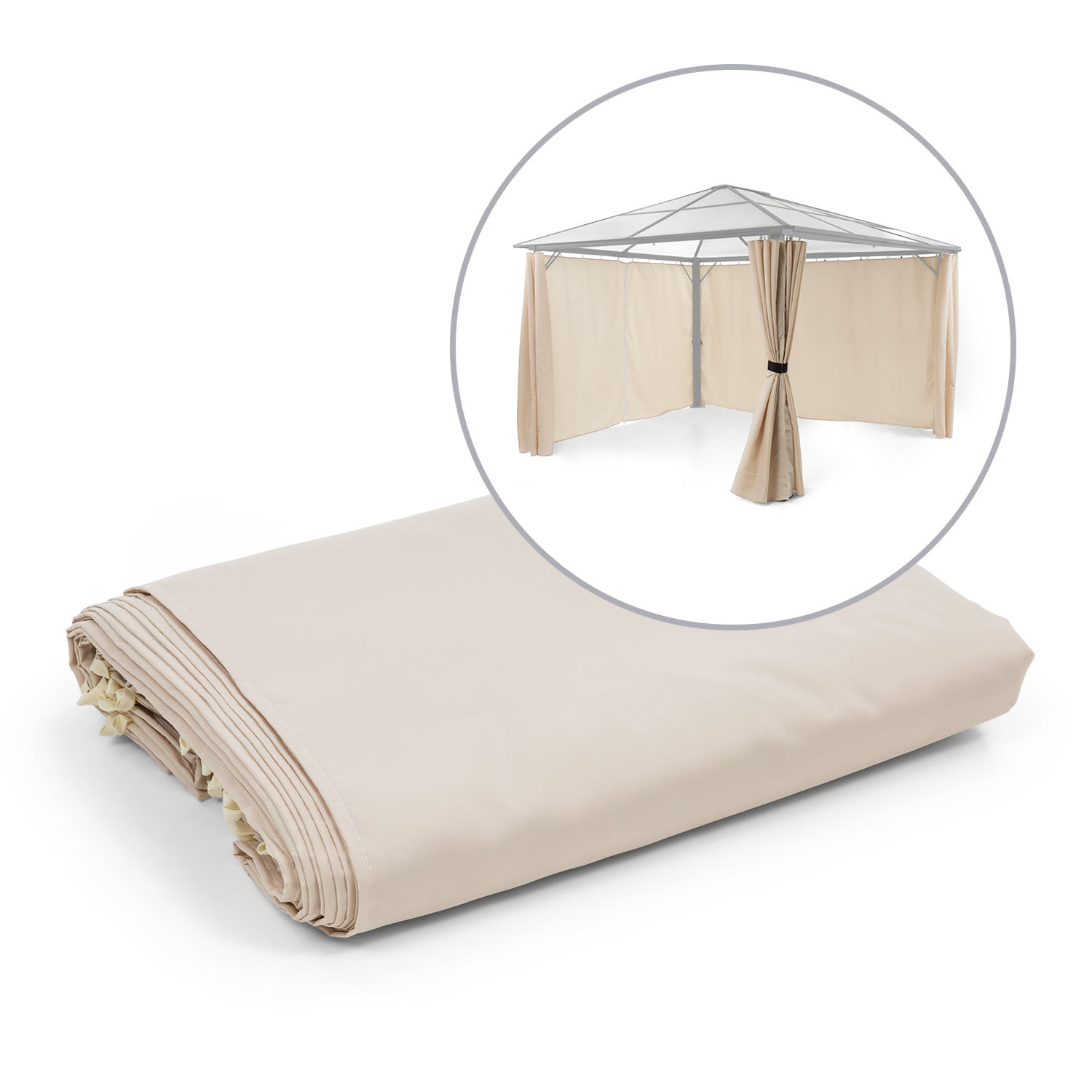 Pantheon Solid Sky, kotary do altany ogrodowej, ściany boczne, 3 x 4 m, 4 sztuki, 140 g/m² 3 x 4 m | Piasek