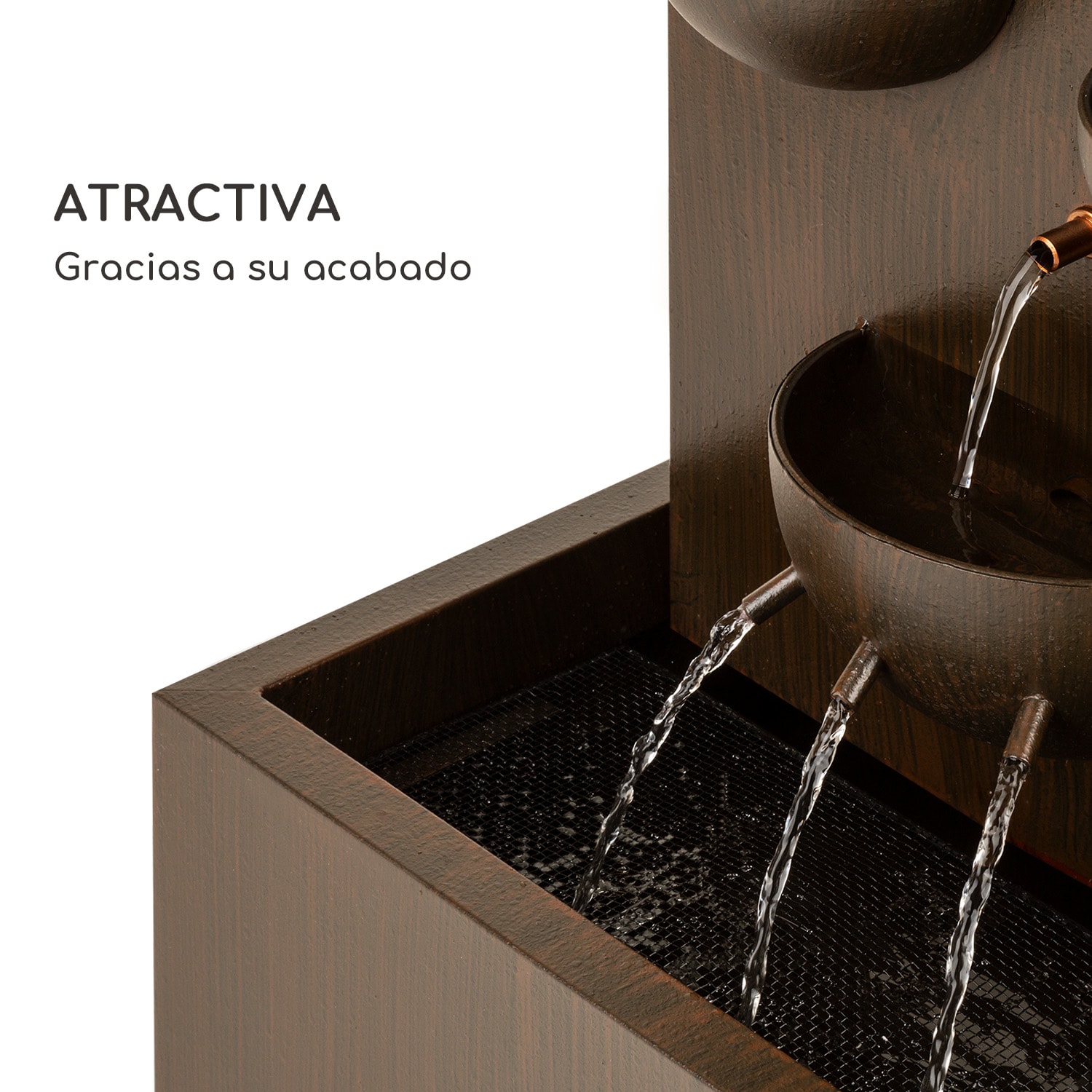 Fuente de jardín decorativa Montpellier 8W bomba zinc color óxido 