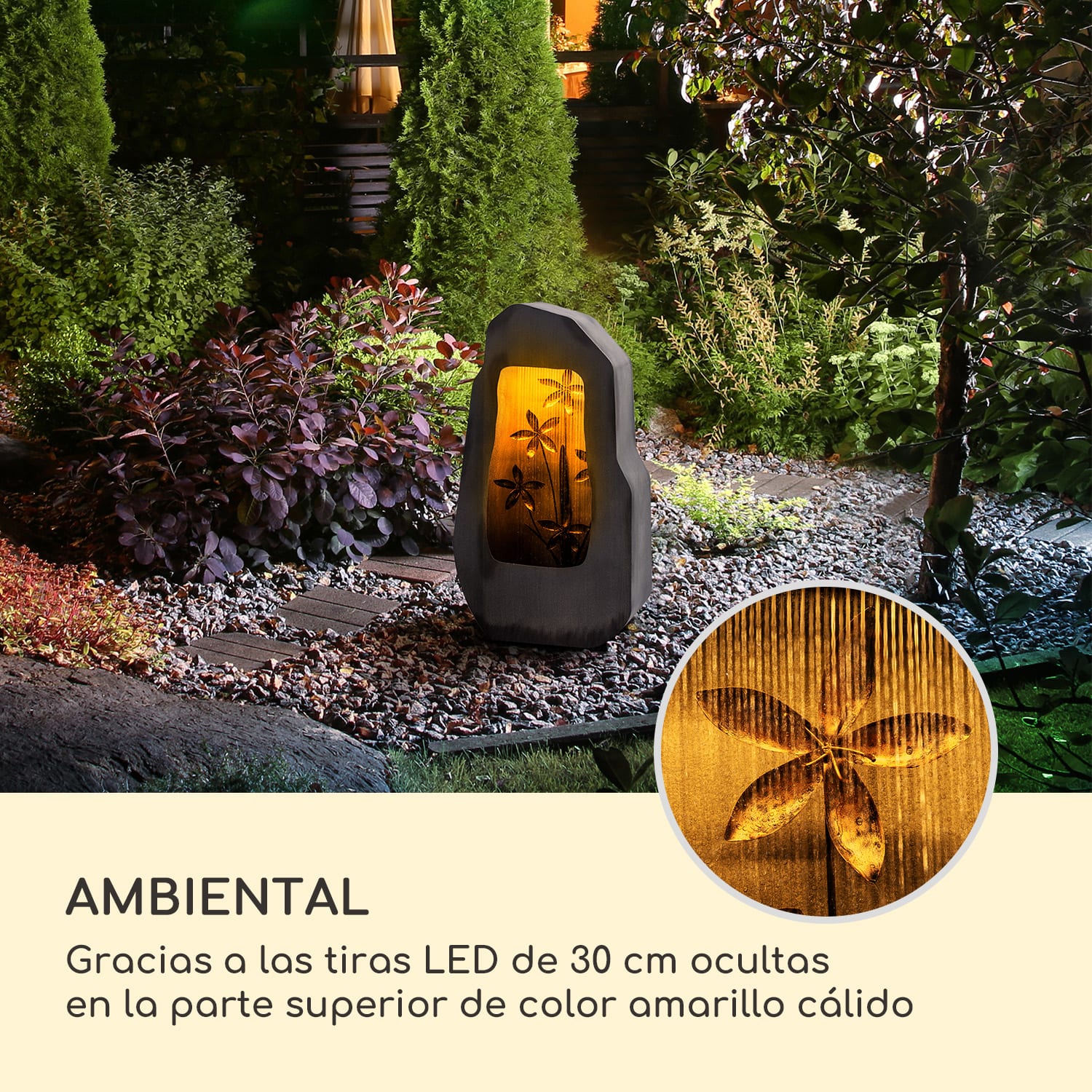 Fuente de jardín Athea 53 x 98 x 23 cm material: zink metal 