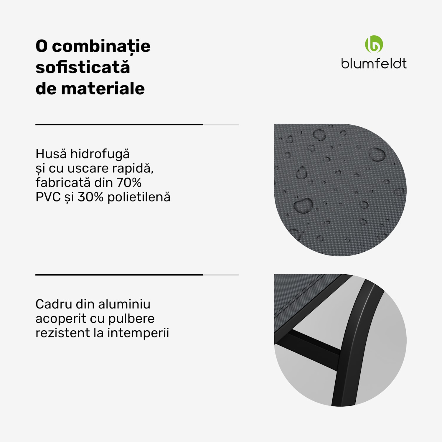 Limala, șezlong, oțel / aluminiu, textil, 150 kg, portabil Gri închis