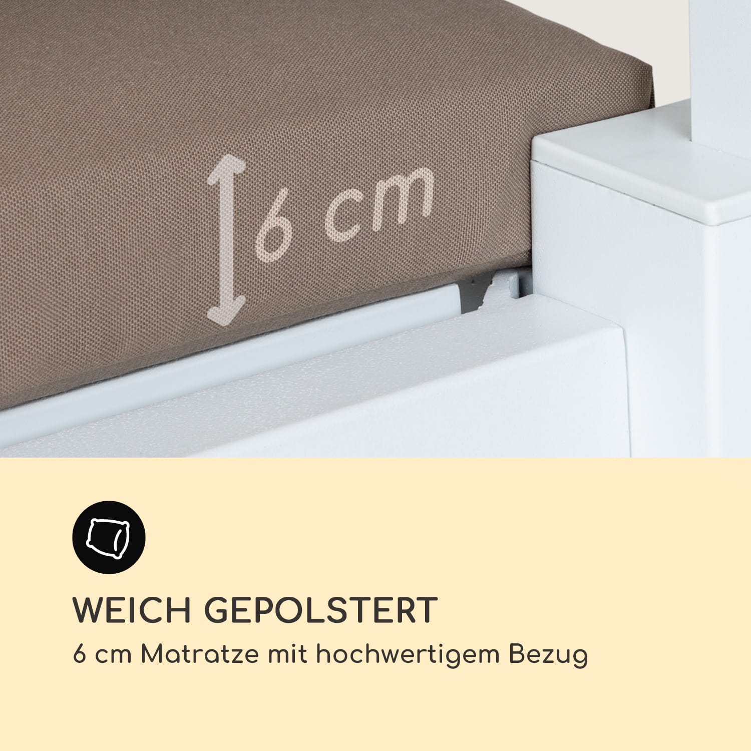 Eremitage Double Lux Sonnenliege 4 Liegepositionen 2 Personen 6 cm Polster Weiß