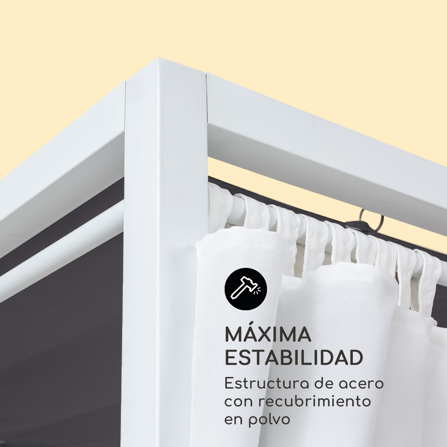 Eremitage Double Lux Tumbona 4 posiciones de reclinación 2 personas Cojín de 6 cm Blanco / Gris Medio