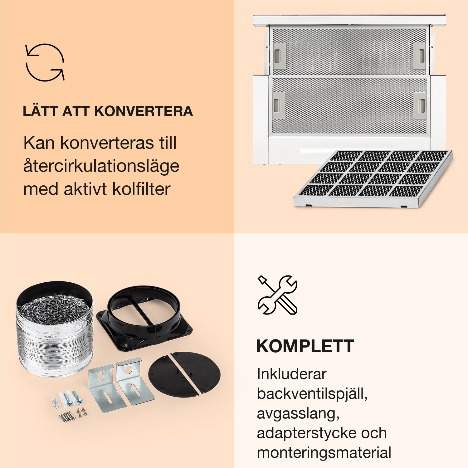 Mariana Neo 60 Köksfläkt 60 cm 640 m³/h frånluft LED 