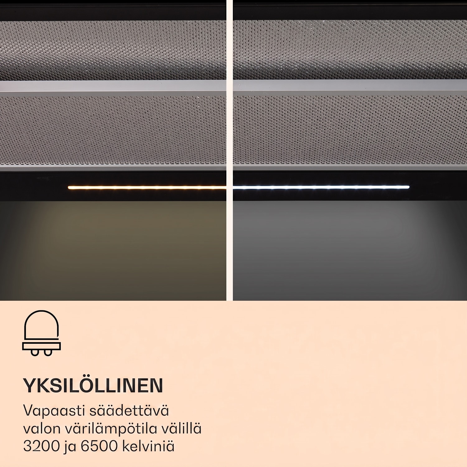 Mariana Neo 60, litteä liesituuletin, 60 cm, 547 m³/h, ilmanpoisto, LED 60 cm | Musta