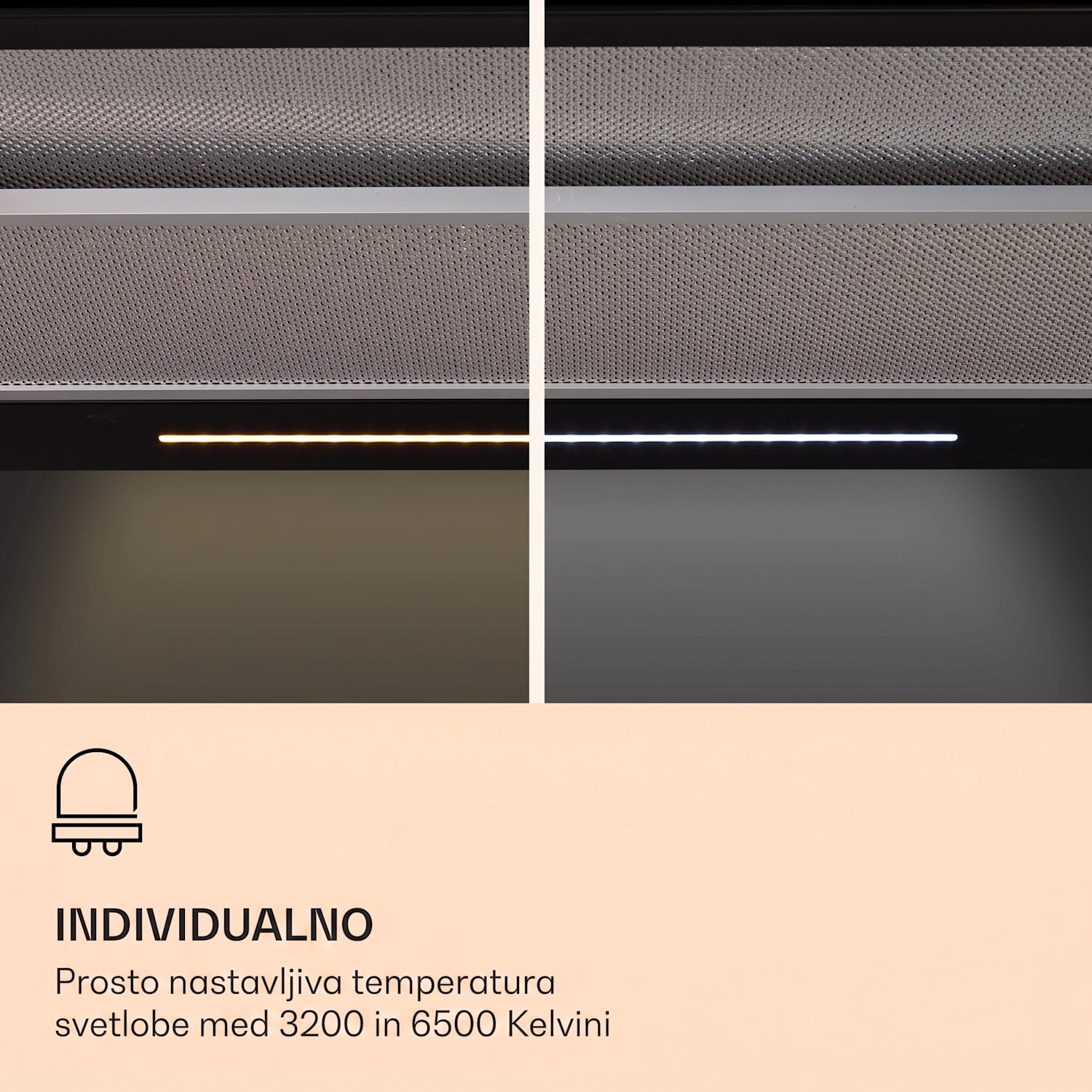 Mariana Neo 60, ravna napa, 60 cm, 640 m³/h, zunanji izpuh, LED 60 cm | Črna