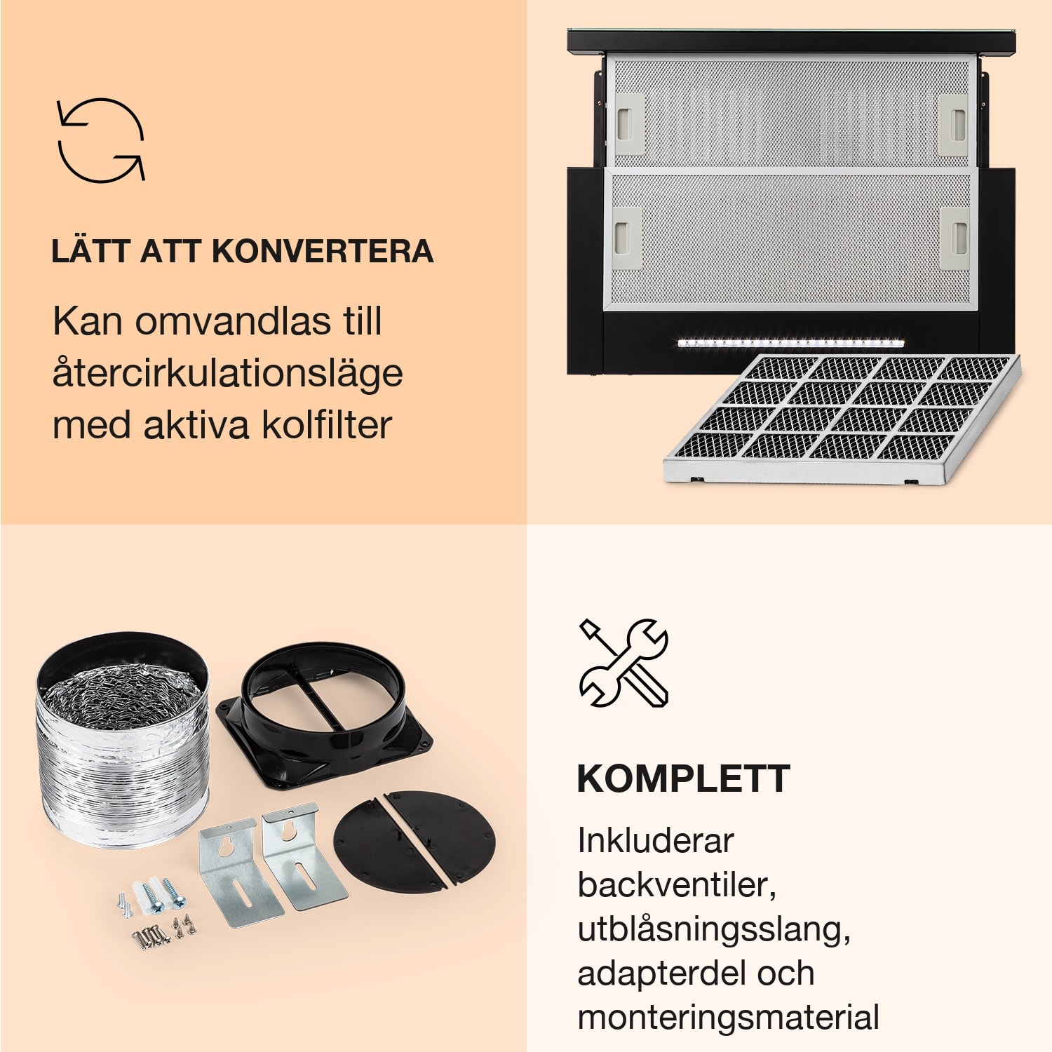 Mariana Neo 60 Köksfläkt 60 cm 640 m³/h frånluft LED 