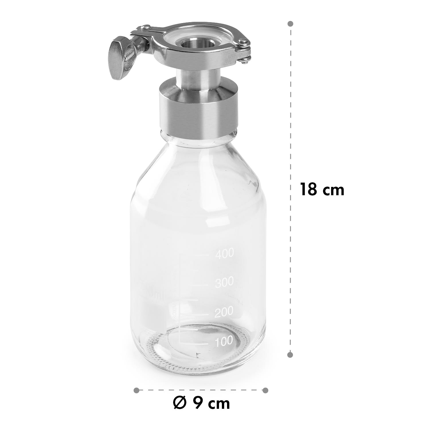 Gärkeller Pro XL, posoda za kvas, adapter, dodatki, steklo, nerjaveče jeklo 