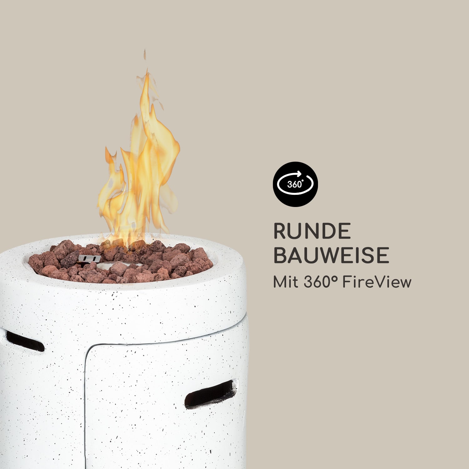 Crete Gas-Feuerstelle 13 kW Flüssiggas Edelstahl