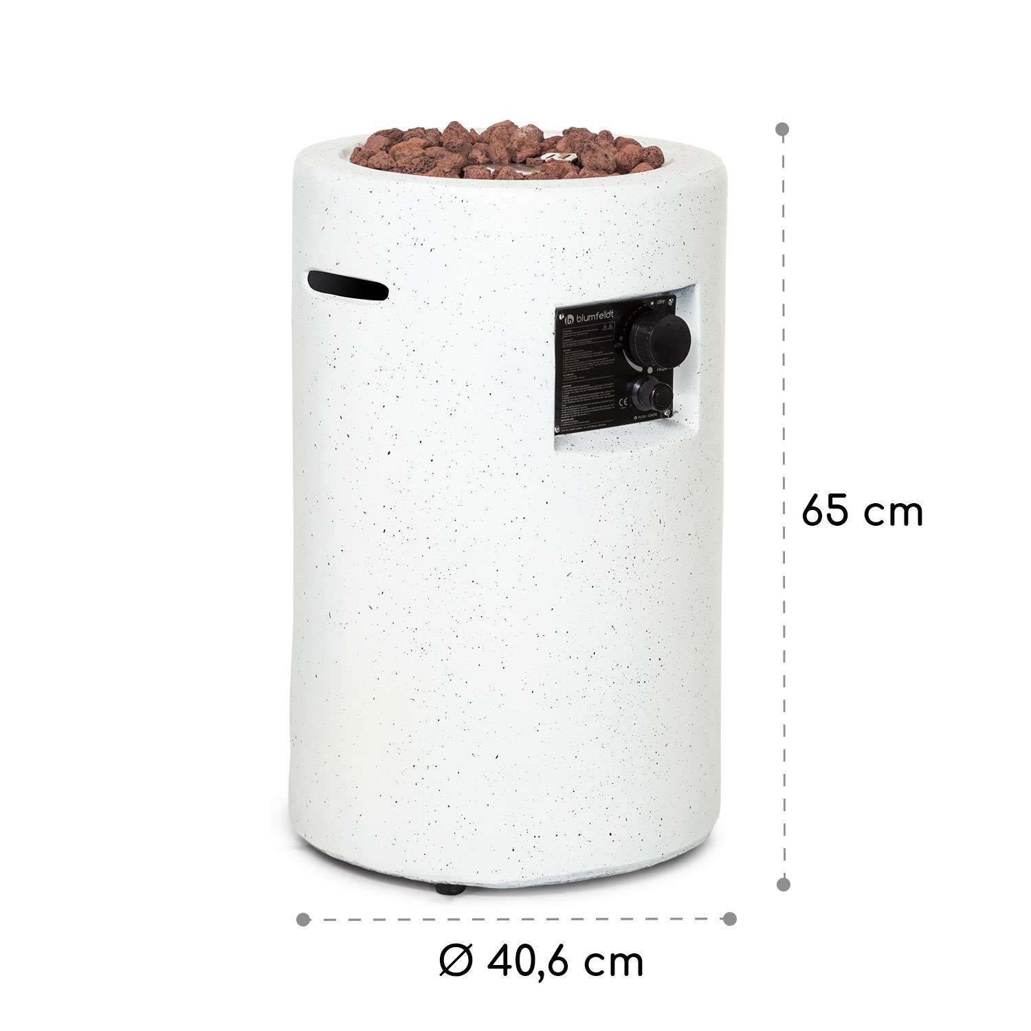 Crete Gas-Feuerstelle 13 kW Flüssiggas Edelstahl