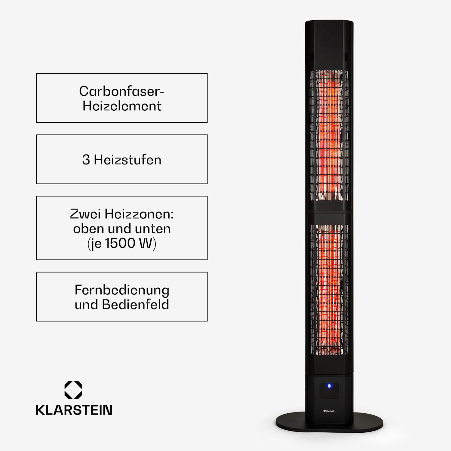 Heat Guru 3000 Heizstrahler 3000W IP54 Outdoor Fernbedienung 3000 W