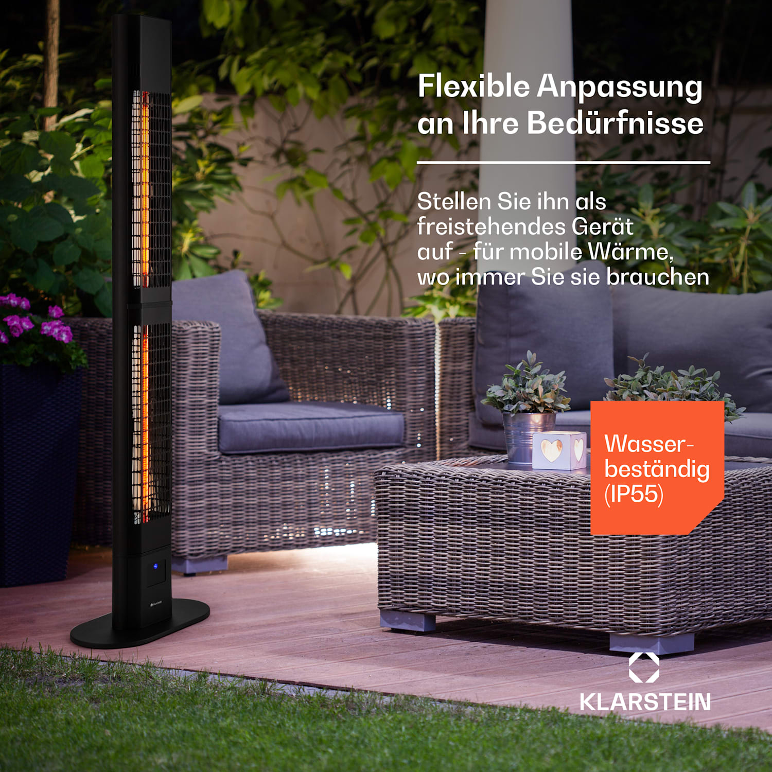 Heat Guru 3000 Heizstrahler 3000W IP54 Outdoor Fernbedienung 3000 W